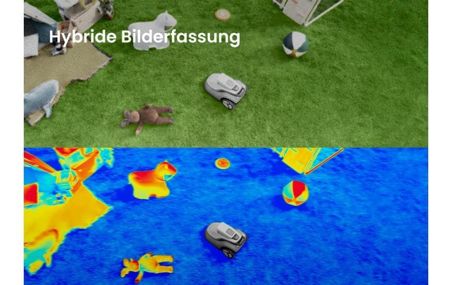   Rasenmähroboter »Terramow V1000 1200 m²«  Kabelloser, KI-gesteuerter Mähroboter