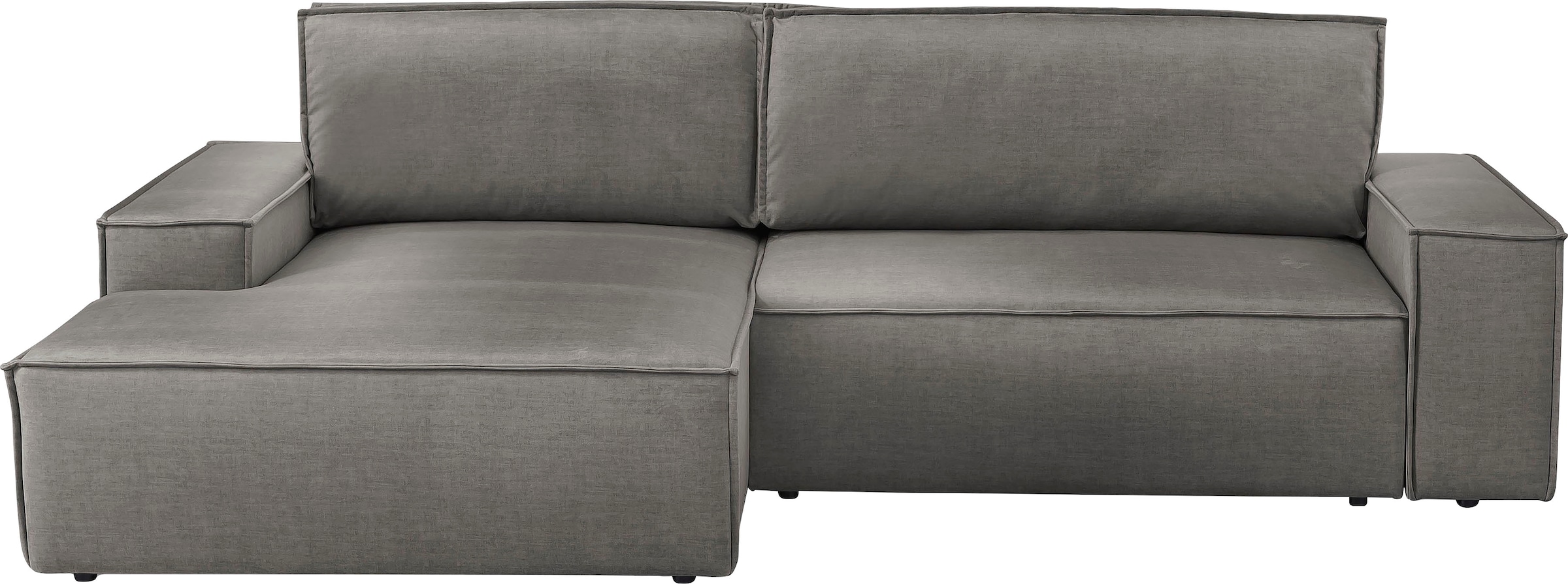 GOODproduct Ecksofa »SHERWOOD Samtvelours L-Form, 267 cm - OTTO. Verlässliche Qualität.« Schlaffunktion mit Bettkasten (210x136 cm), Cord, Vintage, Samtvelours