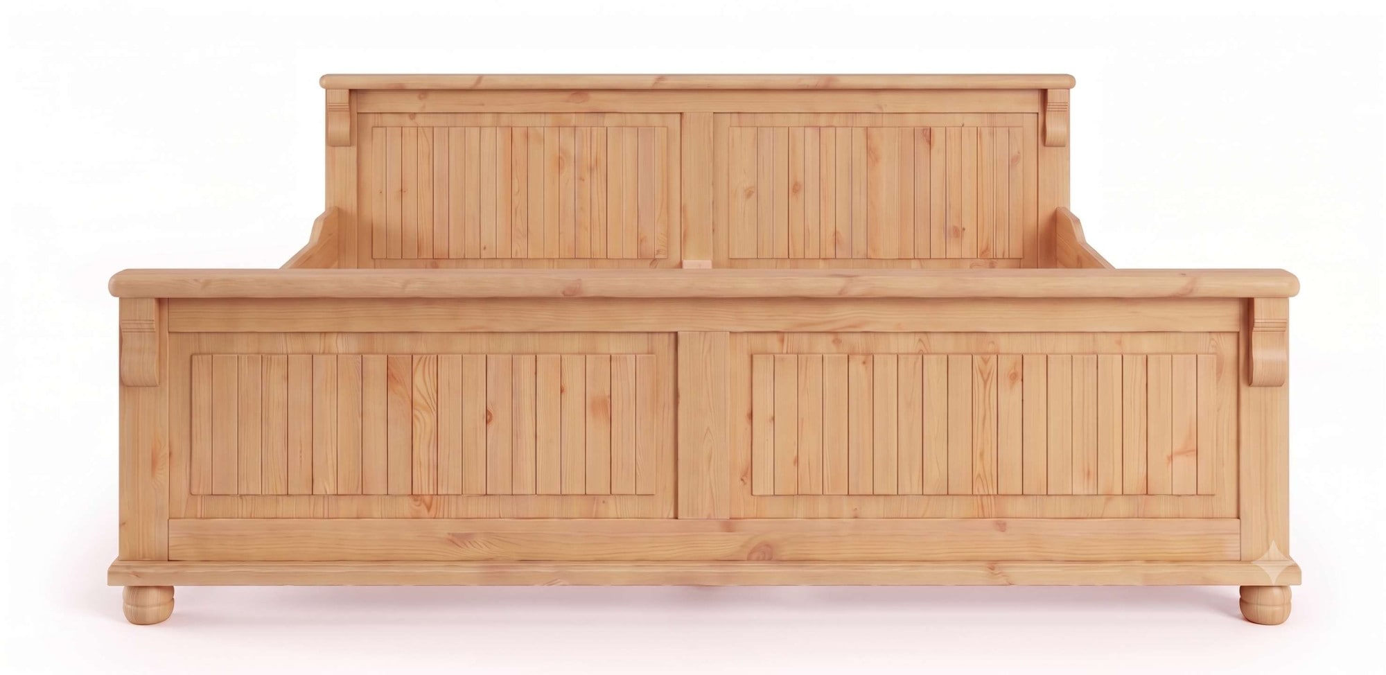 GOODproduct Massivholzbett »Adele« Breite 140 oder 180 cm, Landhausstil,  aus massiver Kiefer, schöne Kassettenoptik, Lamellenoptik