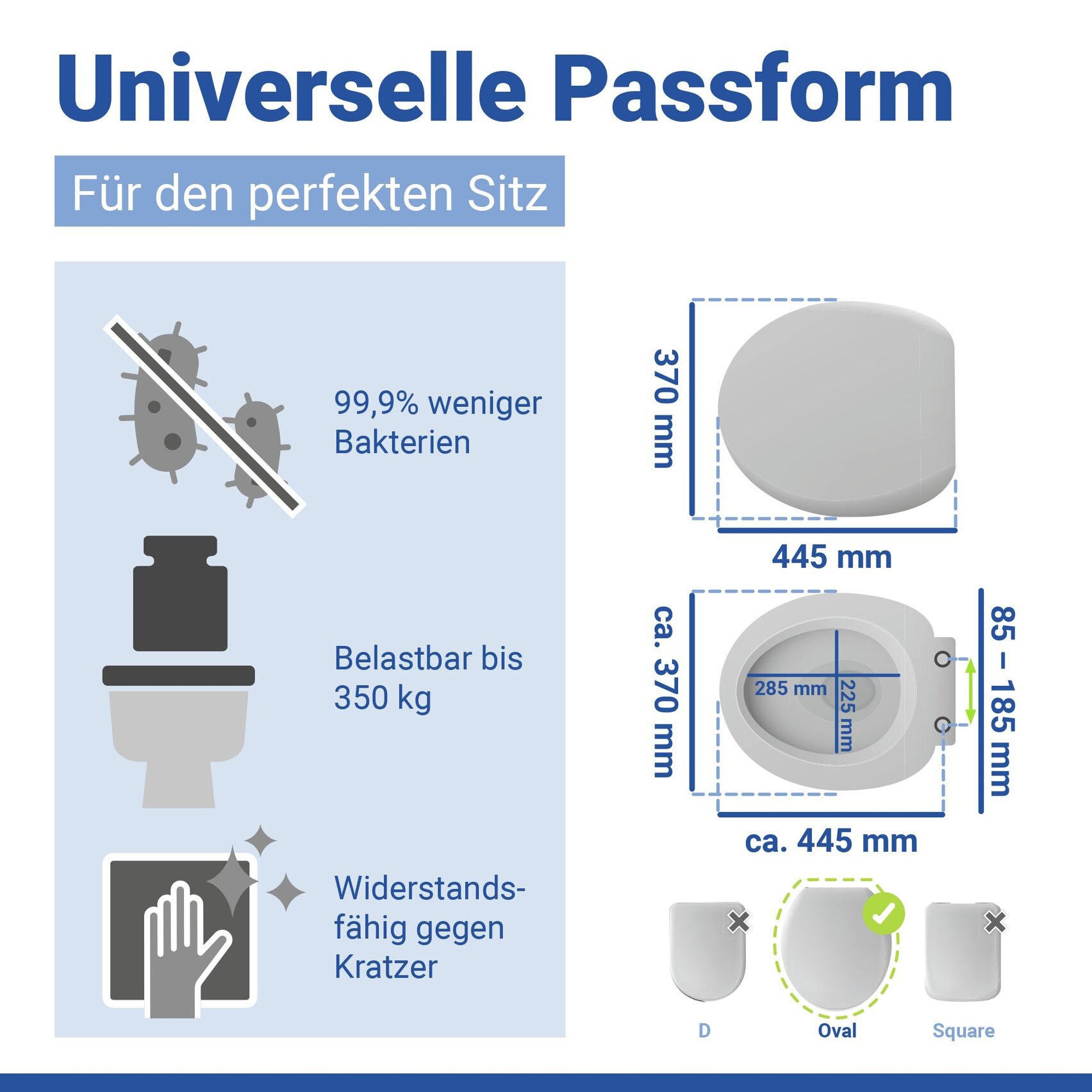 WENKO WC-Sitz »Gubbio« Duroplast, mit Absenkautomatik