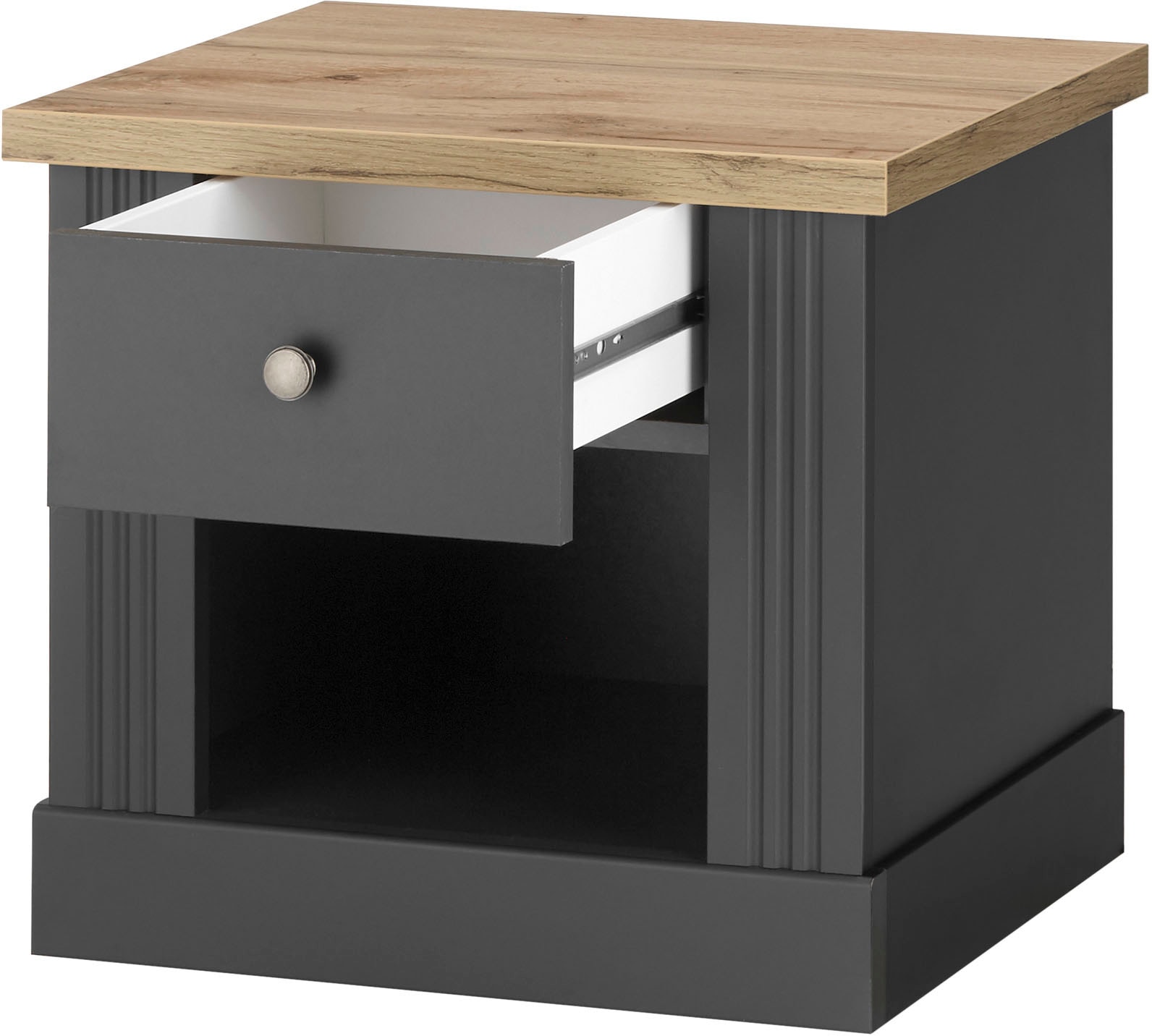 GOODproduct Ensemble de chambre à coucher »Westminster« Bett Breite Liegefläche 90 oder 140cm und 1 Nachtkommode