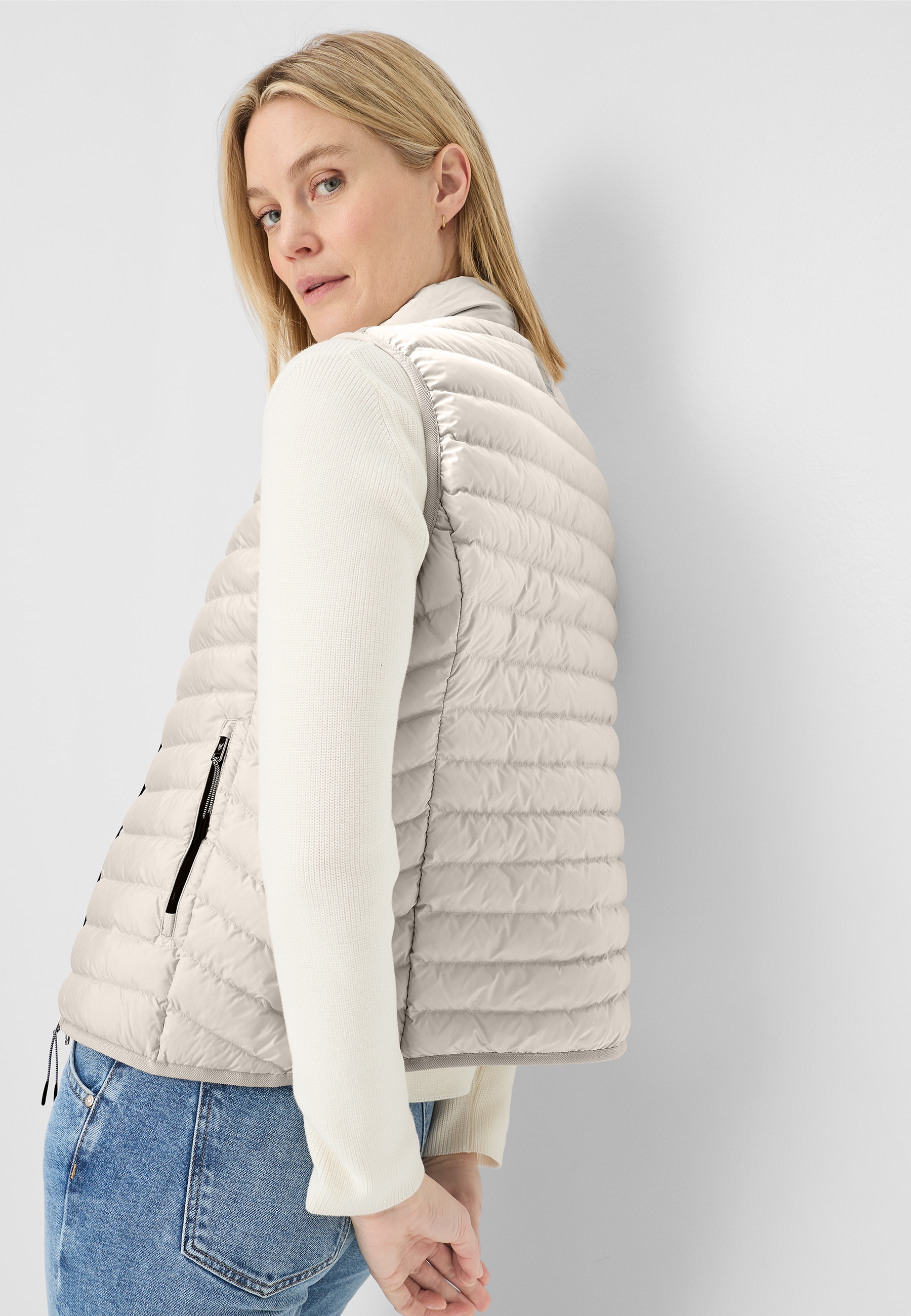 Fuchs Schmitt Gilet matelassé Stehkragen, Regular Fit, Reissverschlusstaschen
