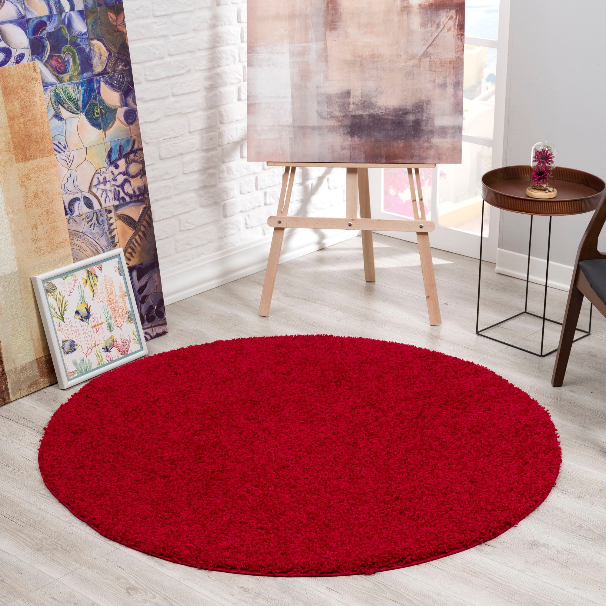 Sanat Hochflor-Teppich »LOCA«, rund, Wohnzimmer, Langflor, Shaggy, Schlafzimmer