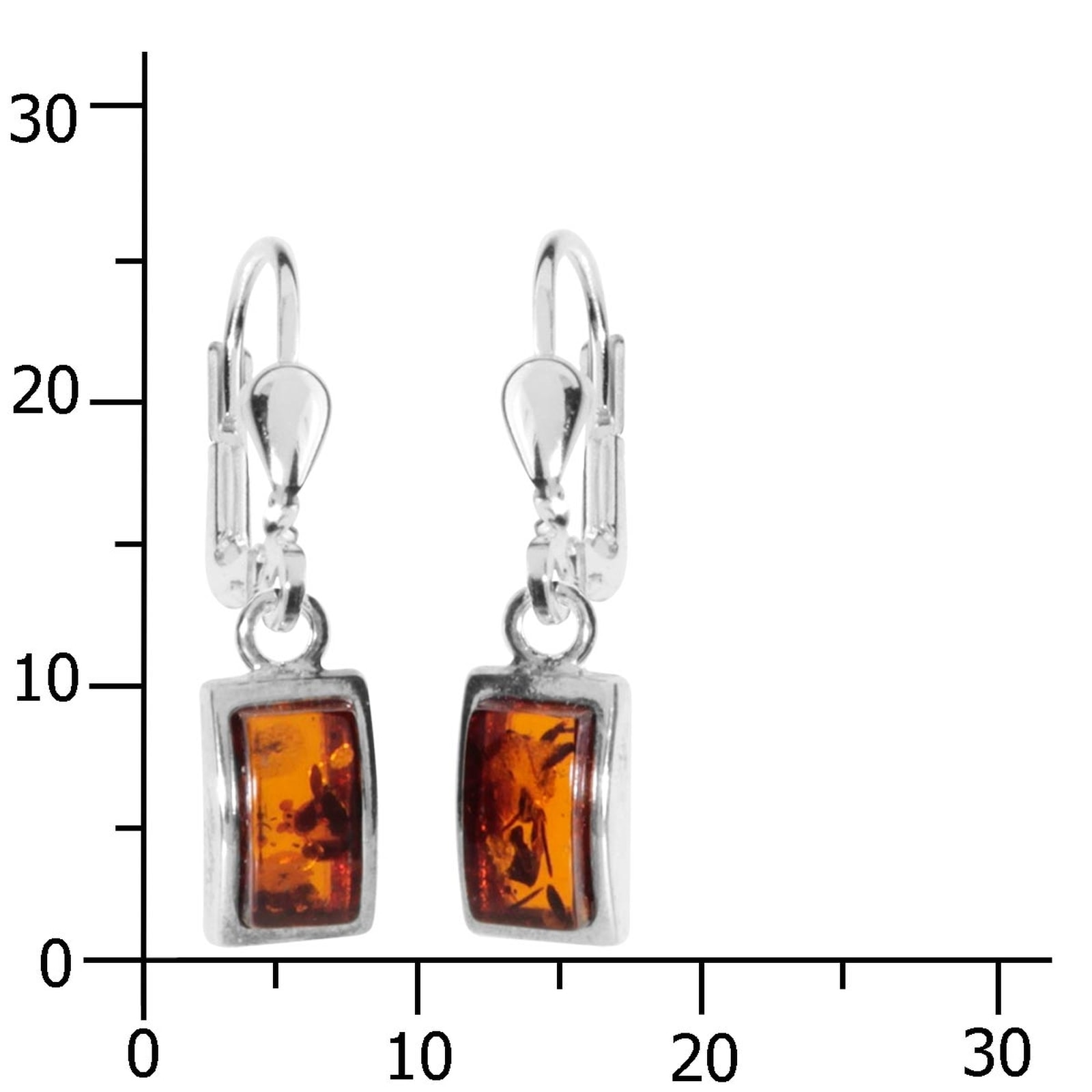 OSTSEE-SCHMUCK Paire de boucles d'oreilles »Ostsee-Schmuck Ohrhänger Astrid 8x4 Ohrhänger Astrid 8x4«