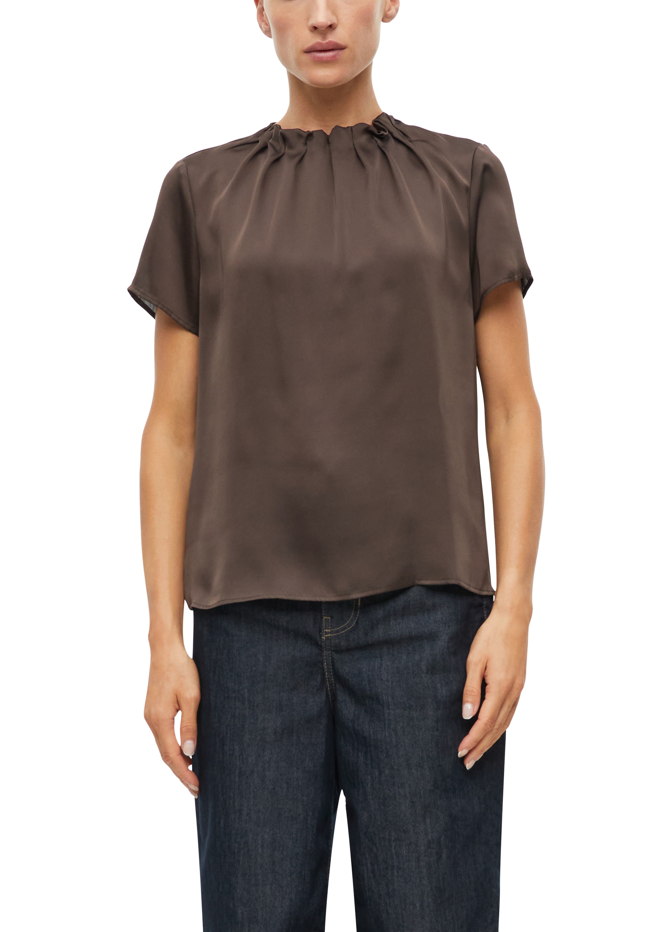 s.Oliver BLACK LABEL Blouse à manches courtes blouse d'été avec imprimé animal