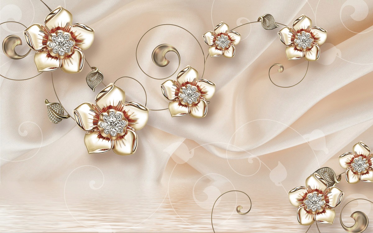 Image of Papermoon Fototapete »Muser mit Blumen«, Vliestapete, hochwertiger Digitaldruck, inklusive Kleister bei Ackermann Versand Schweiz