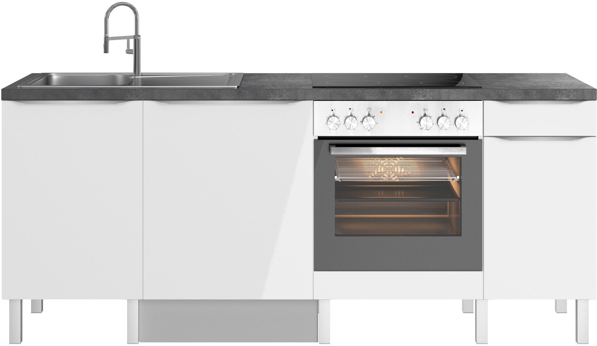 OPTIFIT Küche "Lilly2" Breite 210 cm, wahlweise mit E-Geräten