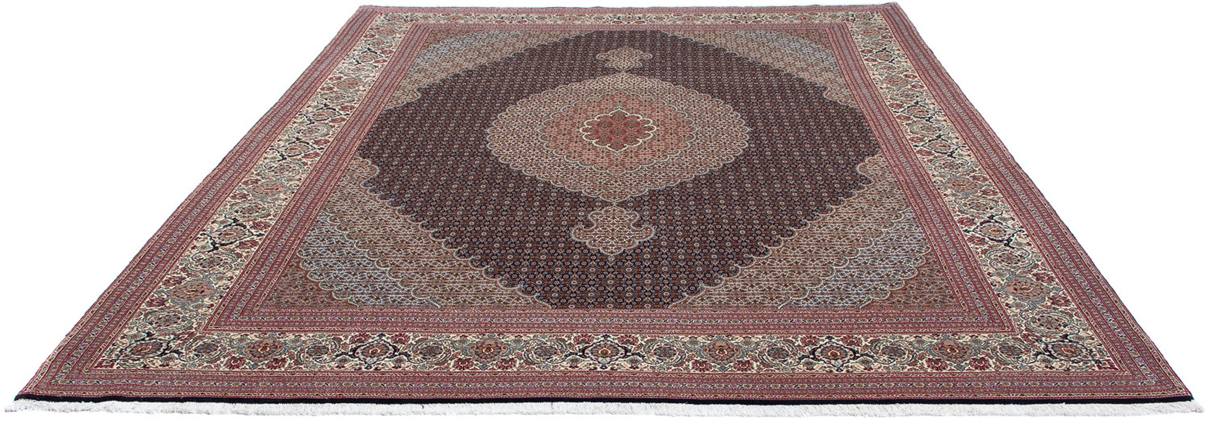 Image of morgenland Orientteppich »Perser - Täbriz - 310 x 251 cm - hellbraun«, rechteckig, 10 mm Höhe, Wohnzimmer, Handgeknüpft, Einzelstück mit Zertifikat bei Ackermann Versand Schweiz