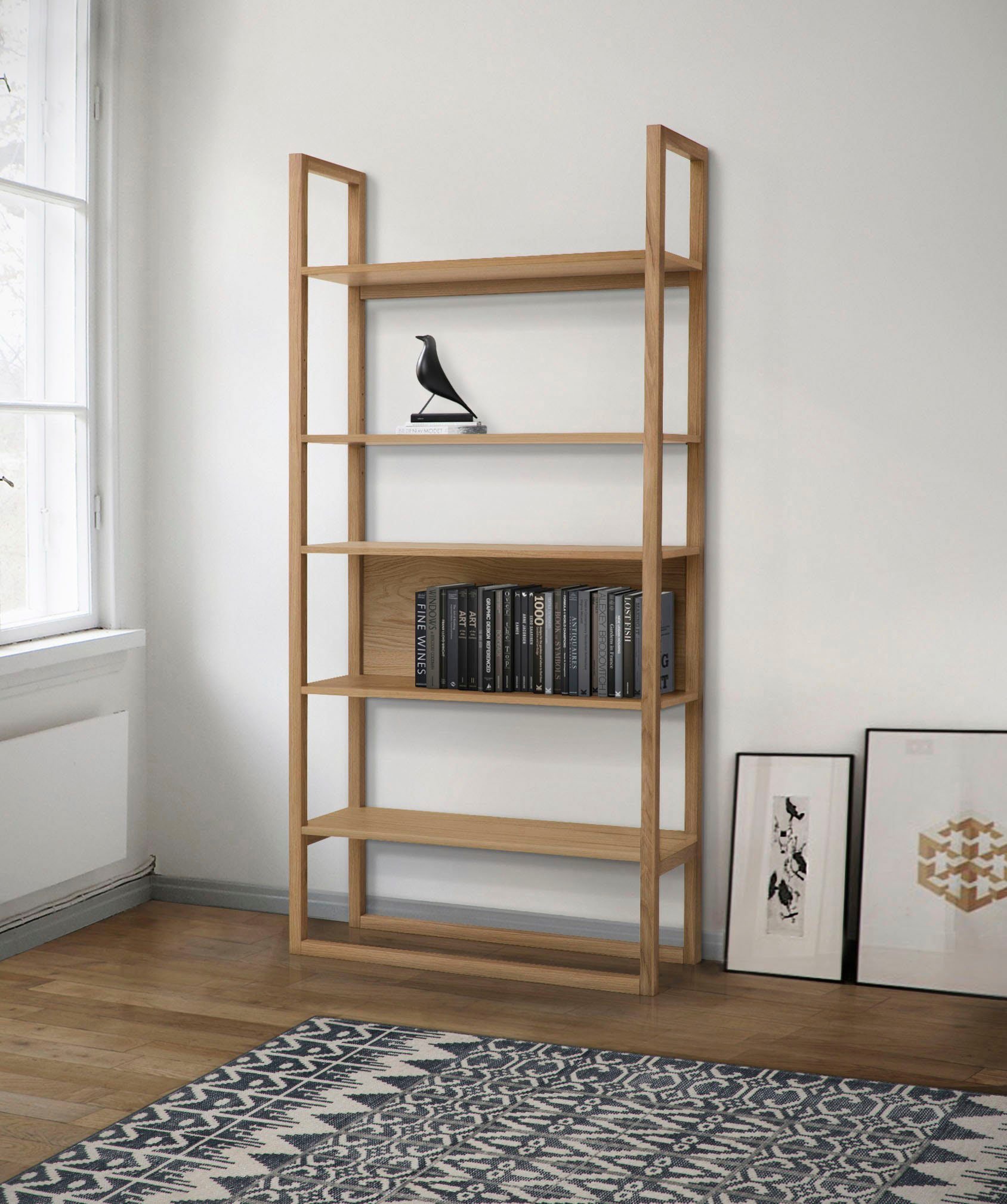 Echtes Produkt, limitierter Exklusivverkauf! Woodman Bücherregal »New Est«, de im sur skandinavischen Design, livraison massiver Eiche aus Gestell frais sans