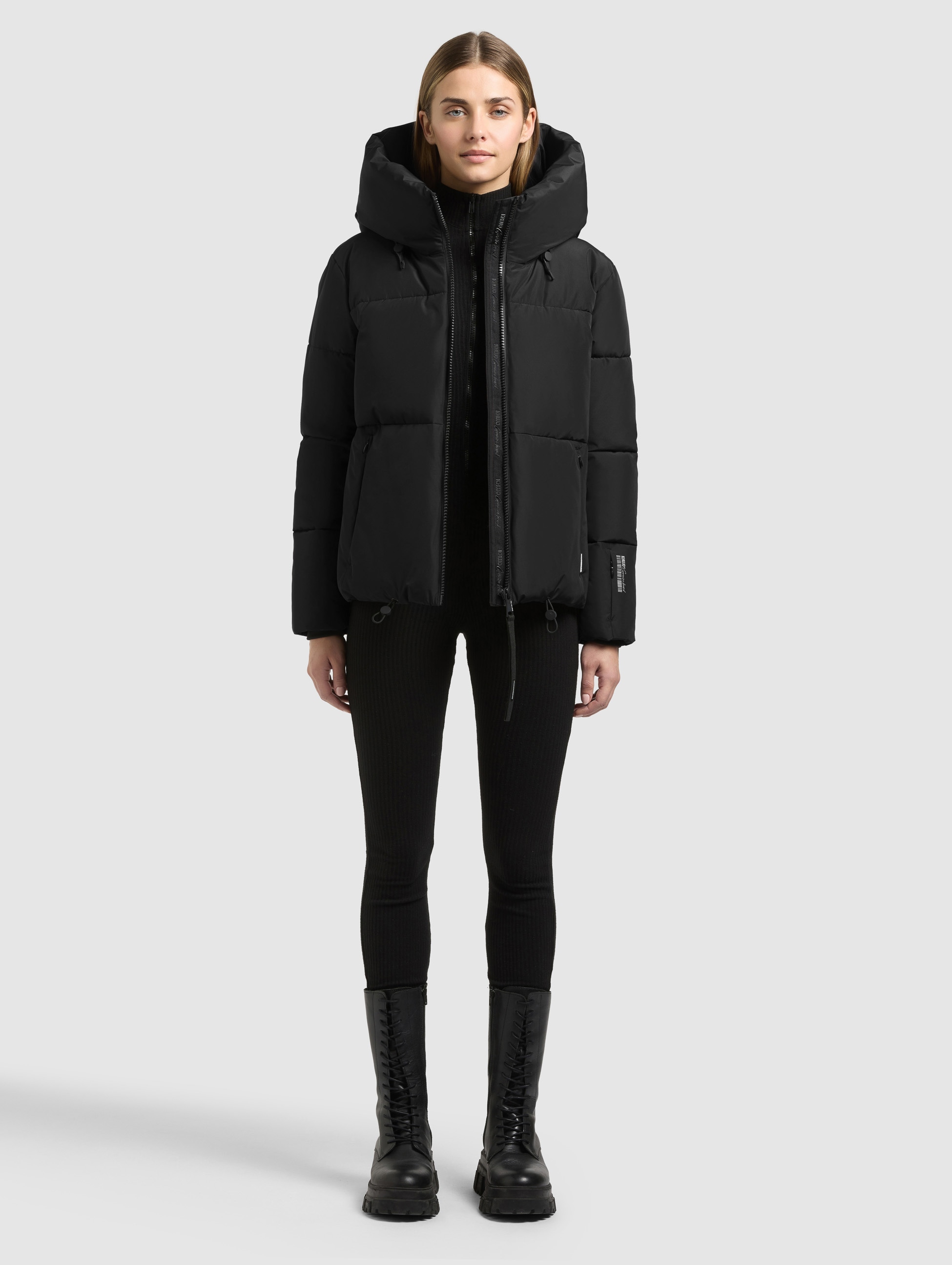 khujo Steppjacke »AUDREY2 MATT« mit Kapuze Reissverschlusstaschen mit Fleecefutter