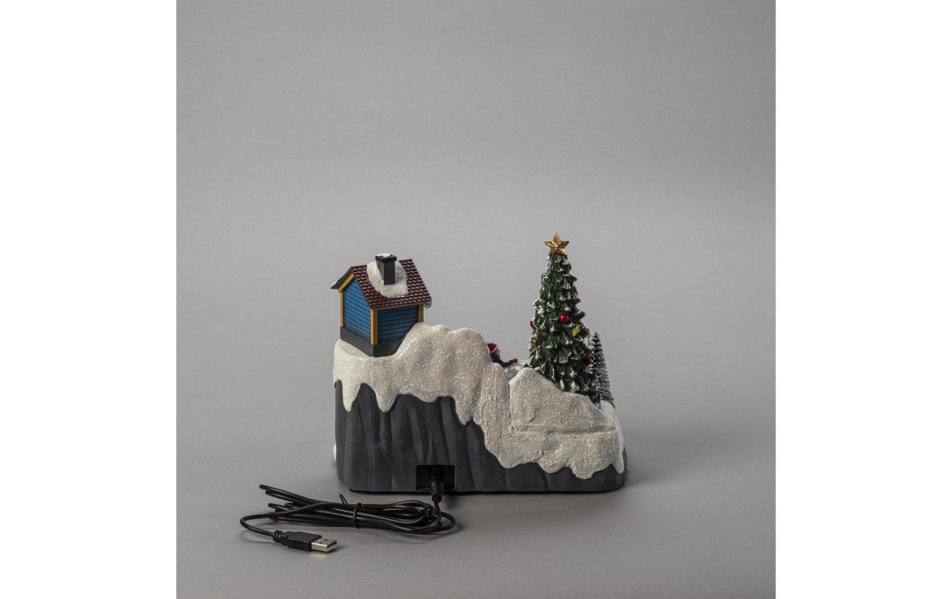 KONSTSMIDE LED Dekofigur »Szenerie Rodelbahn mit Musik 18,5 cm x 21,5 cm« Warmweiss