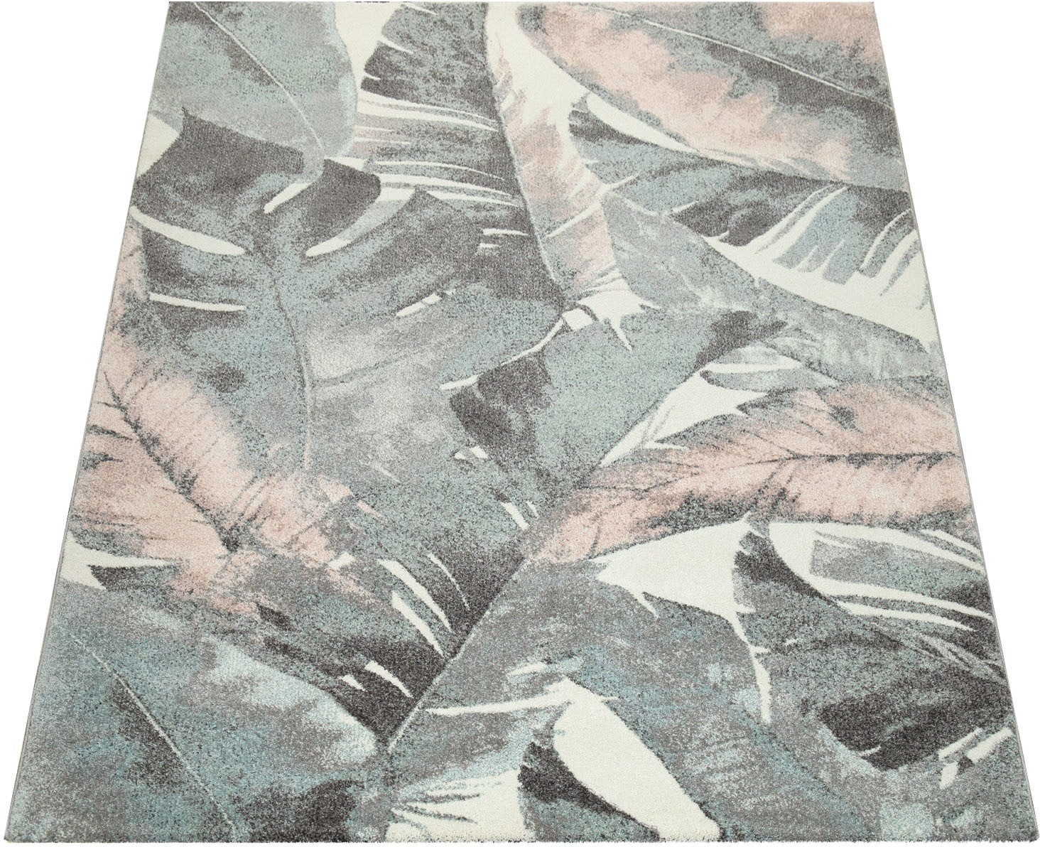 Image of Paco Home Läufer »Kosy 518«, rechteckig, 12 mm Höhe, Teppich-Läufer, Kurzflor, Motiv Blätter, Pastell-Farben, ideal im Flur & Schlafzimmer bei Ackermann Versand Schweiz