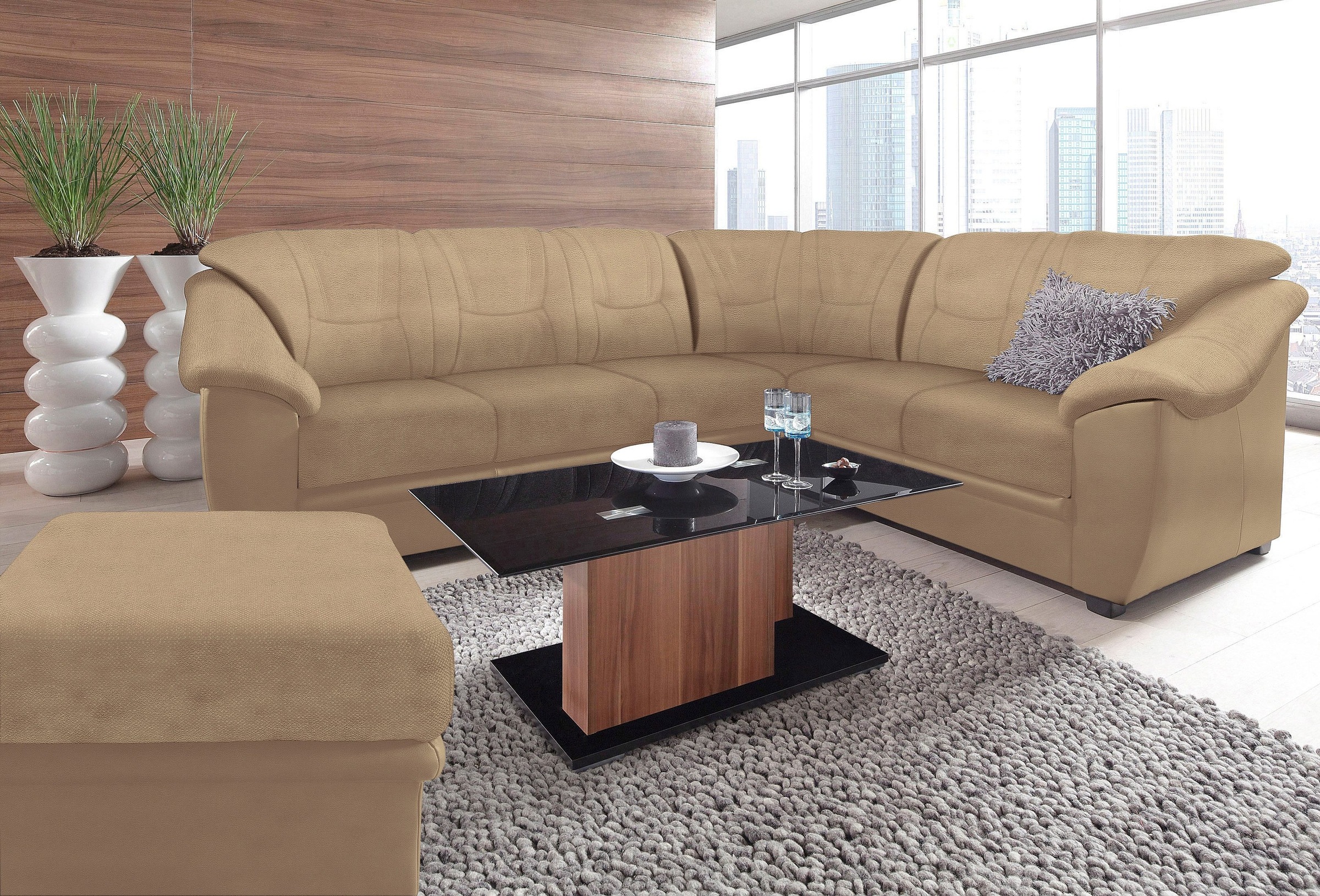 Image of sit&more Ecksofa, wahlweise mit Bettfunktion, inklusive Federkern, frei im Raum stellbar bei Ackermann Versand Schweiz