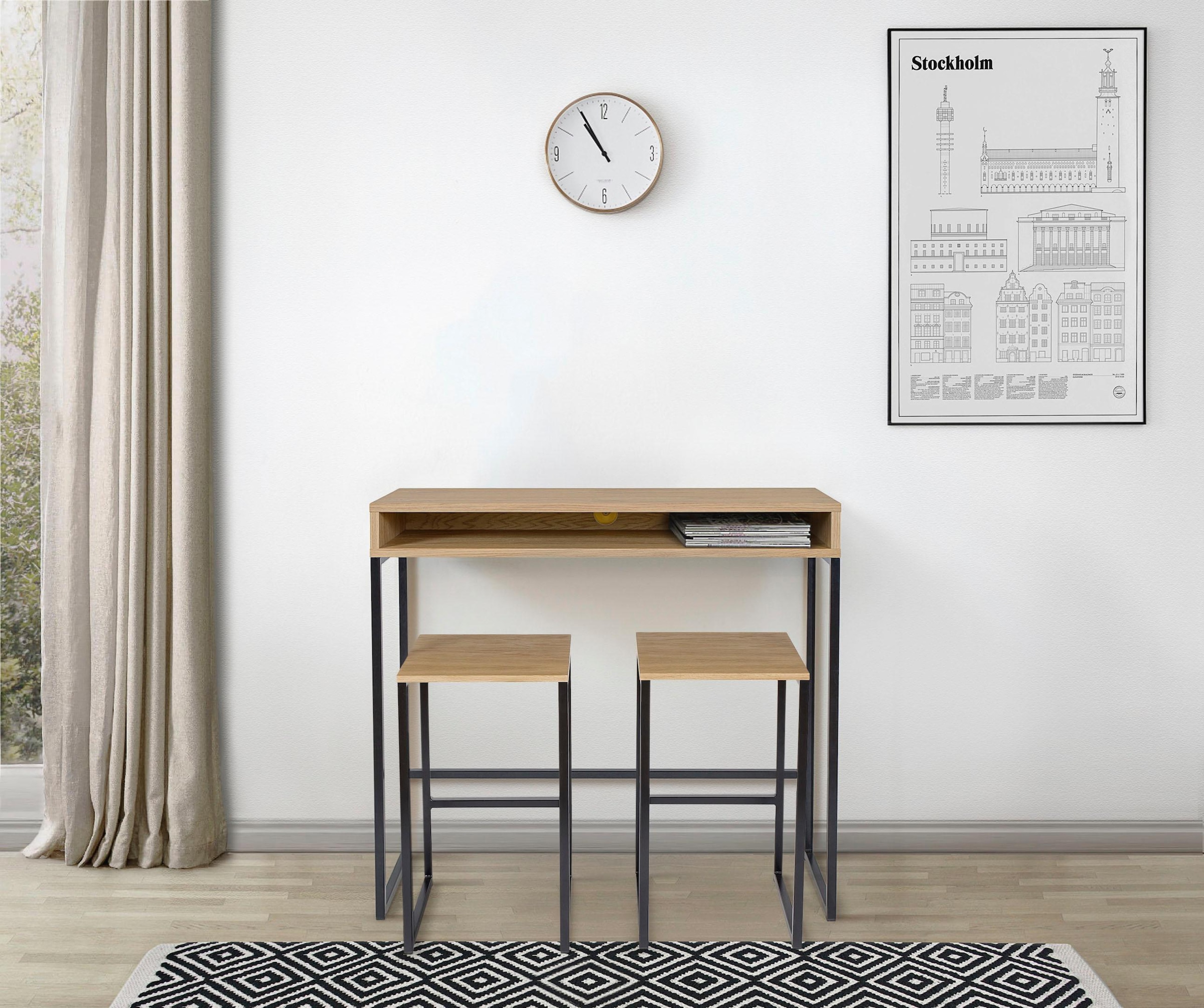 Image of Woodman Schreibtisch "Dominic" im schönen Design, Breite 100 cm, FSC-zertifiziert
