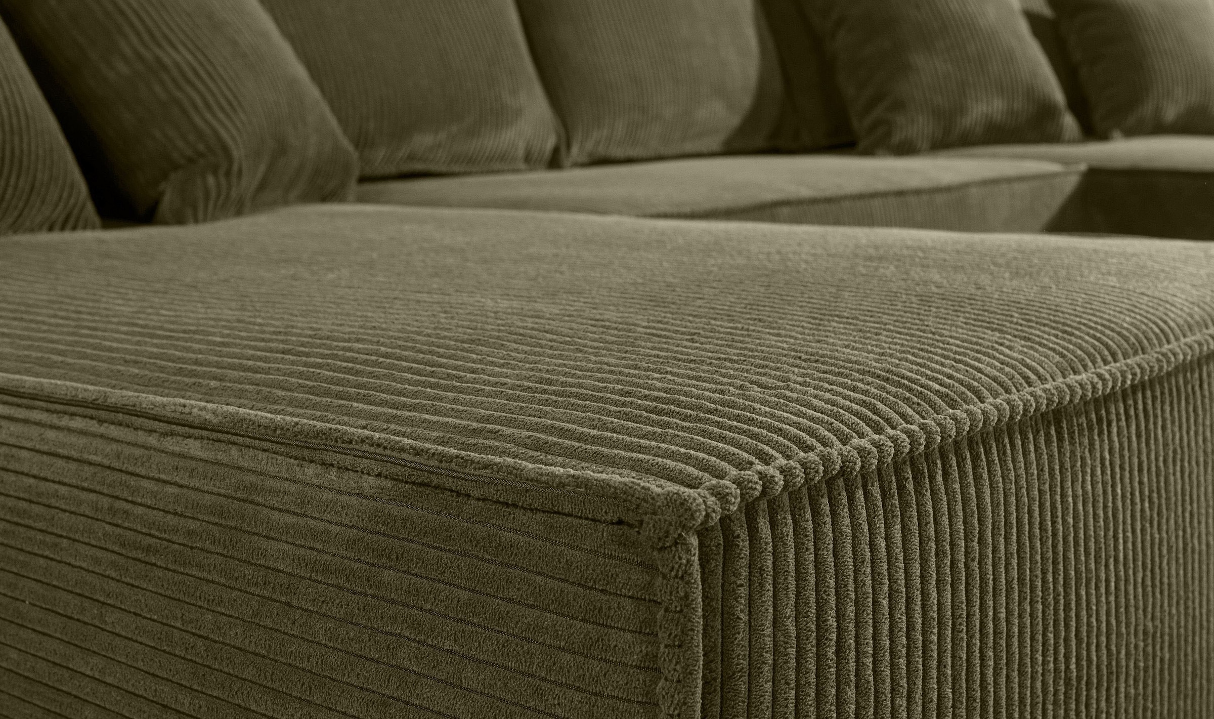 COLLECTION AB Paysage de salon »Manhattan, Breite 313 cm, Auswahl in zwei verschiedenen Cord-Bezügen« Wohnlandschaft,2  Ottomane,Bonnelfederkern,Schlaffunktion