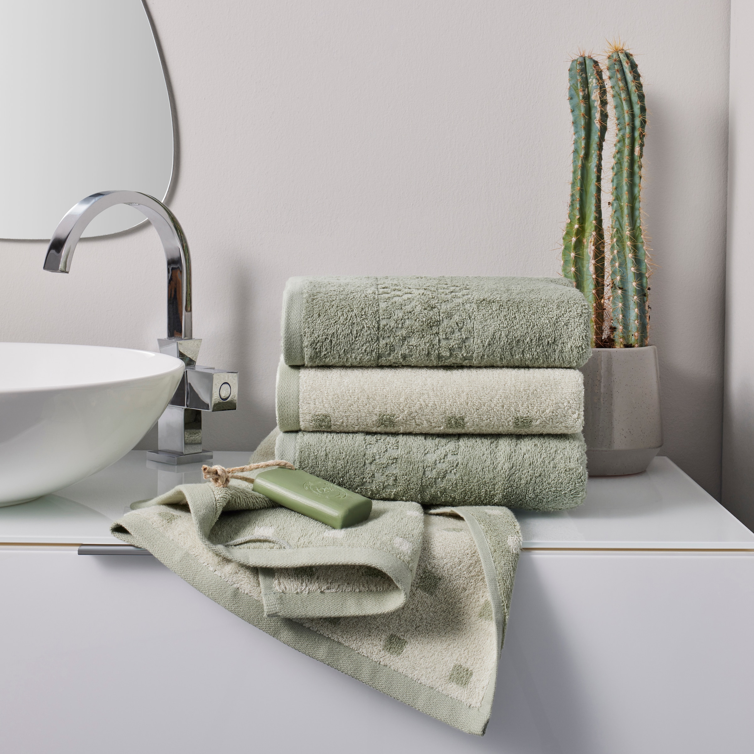 GOODproduct Serviette de bain »Regona, Handtücher 50x100cm, flauschig und weich, 500gr/m²« Serviettes premium avec bordure, set, 100% coton, garantie 5 ans