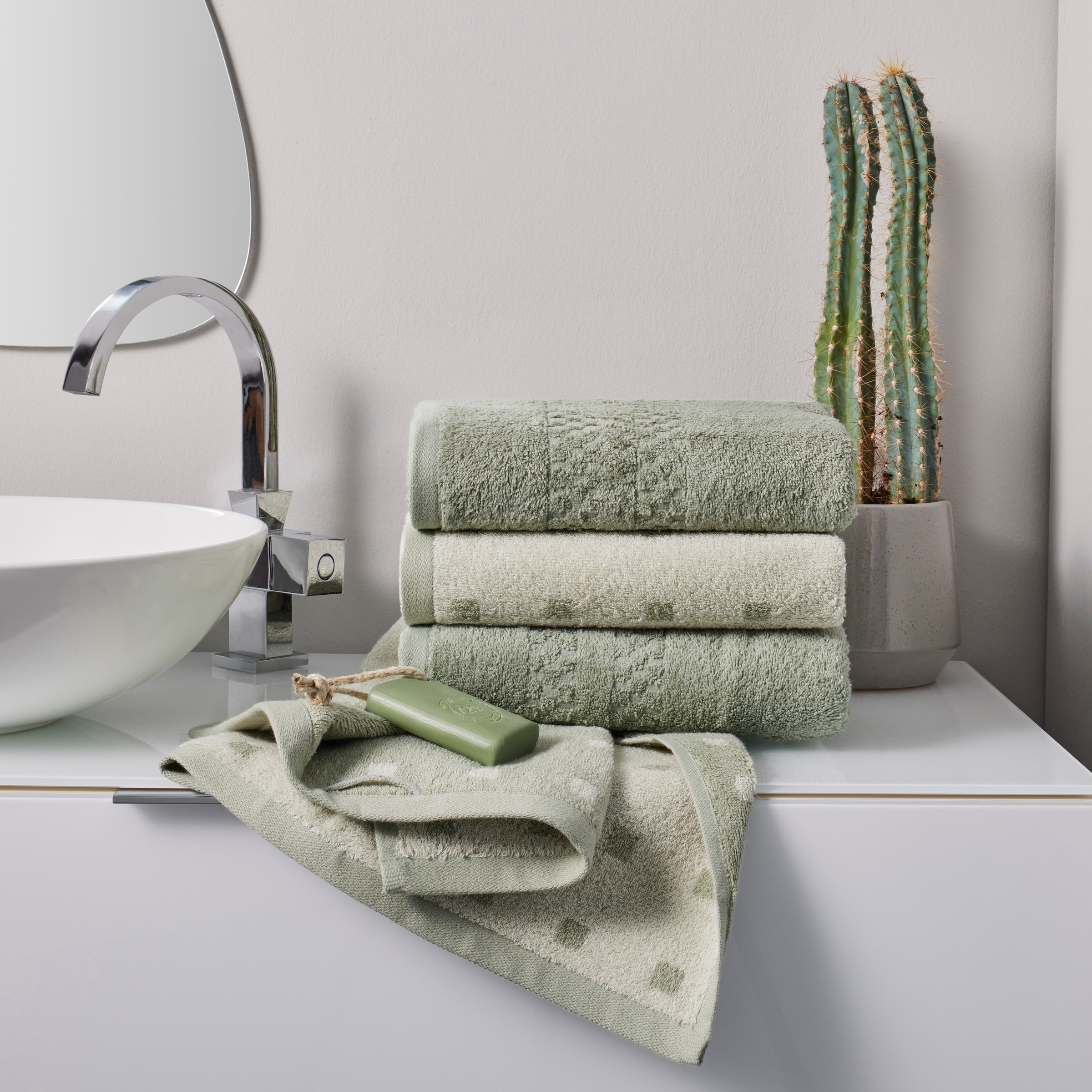 OTTO home Handtuch "Regona, Handtücher 50x100cm, uni und mit Karomuster, 500gr/m²" Premium Handtücher mit Bordüre, Set, 100% Baumwolle, 5 Jahre Garantie