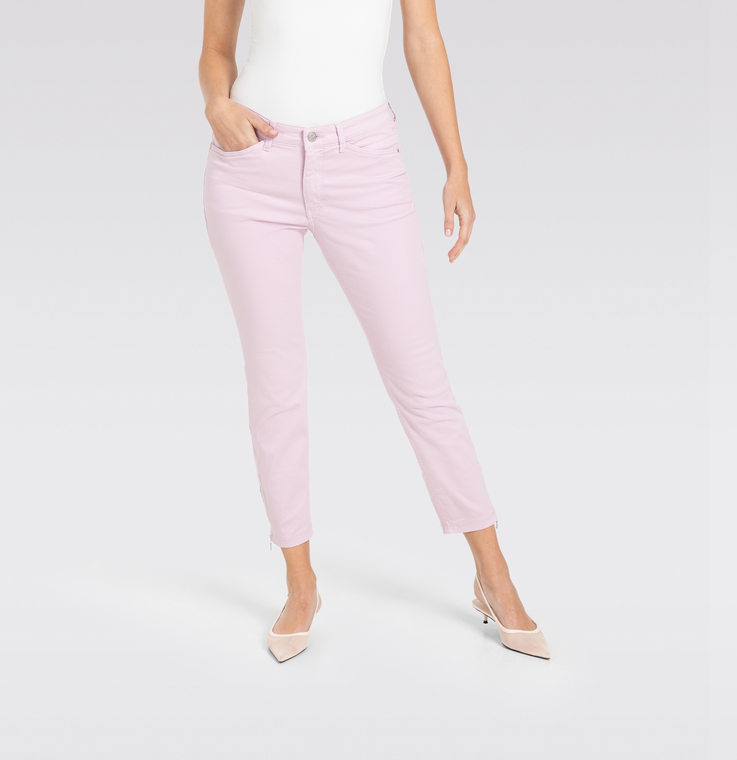 MAC 7/8-Jeans »Dream Chic«, verkürzte Form mit Reissverschluss