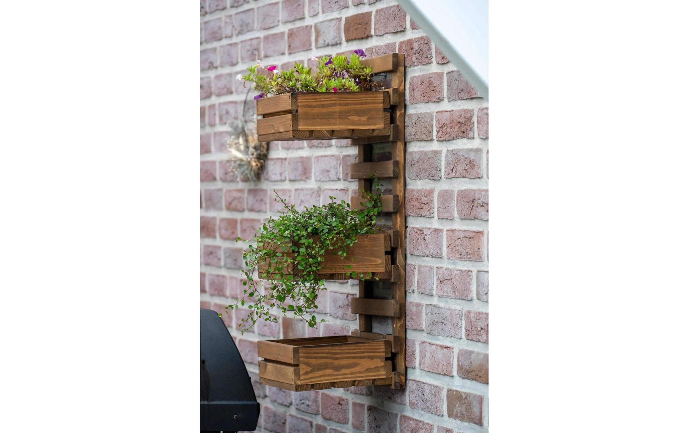 dobar Hochbeet »3-stufige Blumenleiter für die Wandmontage«