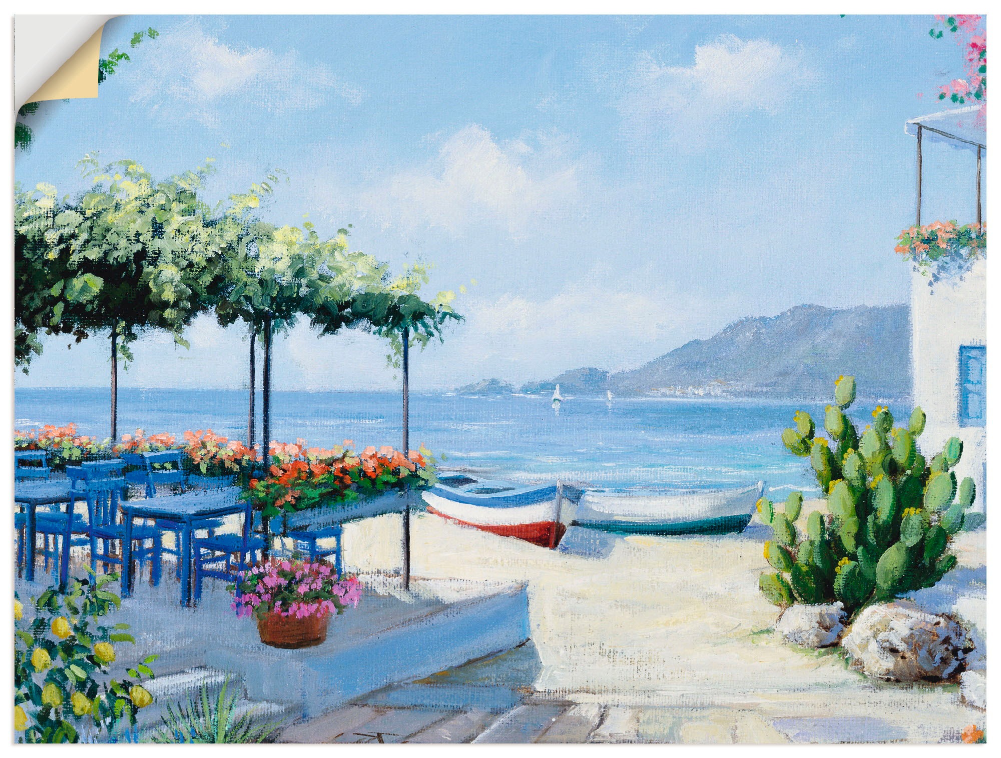 Image of Artland Wandbild »Toller Meeresblick«, Gewässer, (1 St.), in vielen Grössen & Produktarten -Leinwandbild, Poster, Wandaufkleber / Wandtattoo auch für Badezimmer geeignet bei Ackermann Versand Schweiz