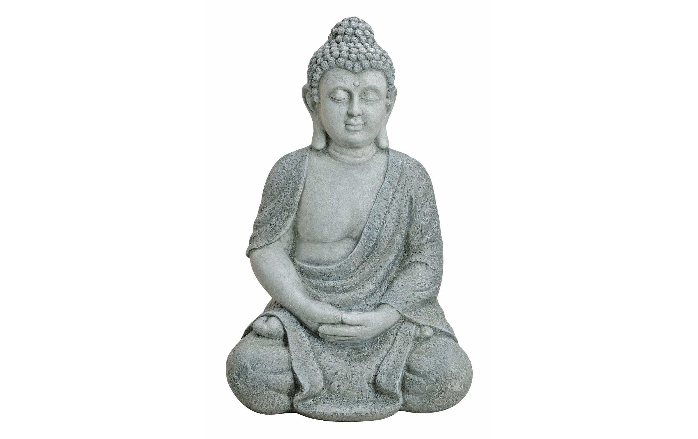 Dekofigur »G. Wurm Buddha sitzend in Grau«