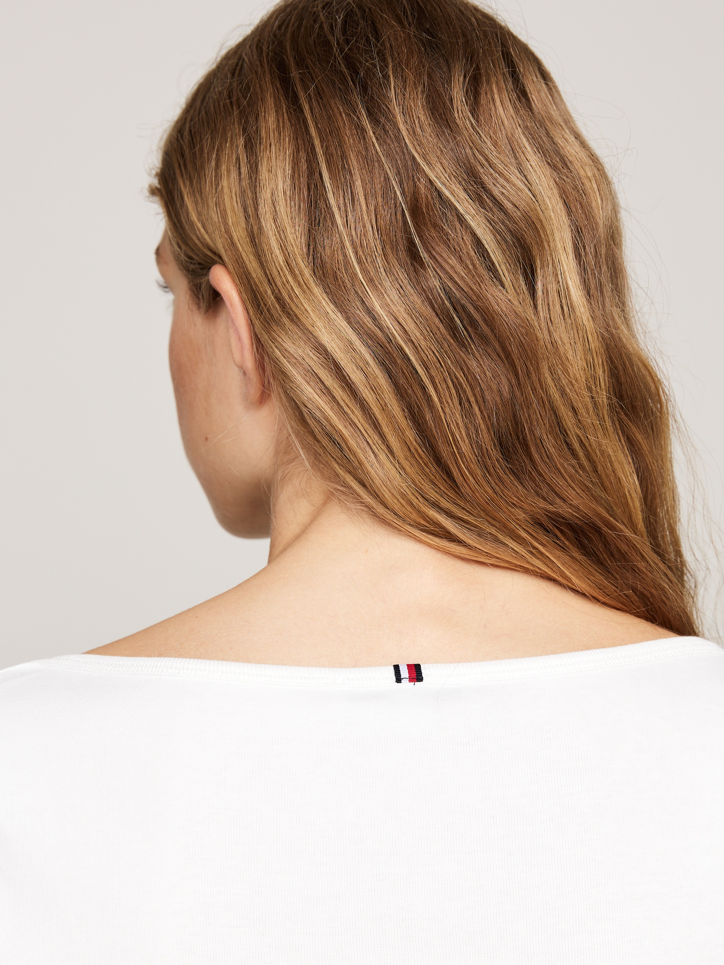 Tommy Hilfiger 3/4-Arm-Shirt »NEW CODY SLIM BOAT-NK 3/4SLV mit U-Boot und Streifen«, gestreift, casual, slim fit, Baumwolle, U-Boot-Ausschnitt