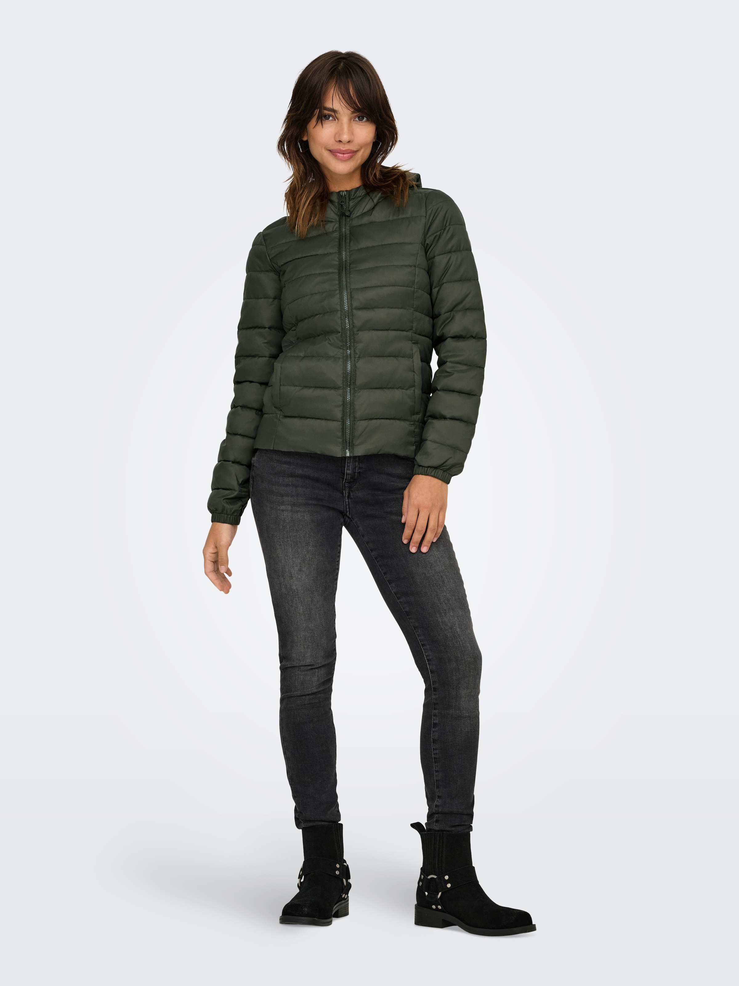 ONLY Steppjacke »ONLTAHOE HOOD JACKET OTW NOOS«, mit Kapuze, in modisch kurzer Form