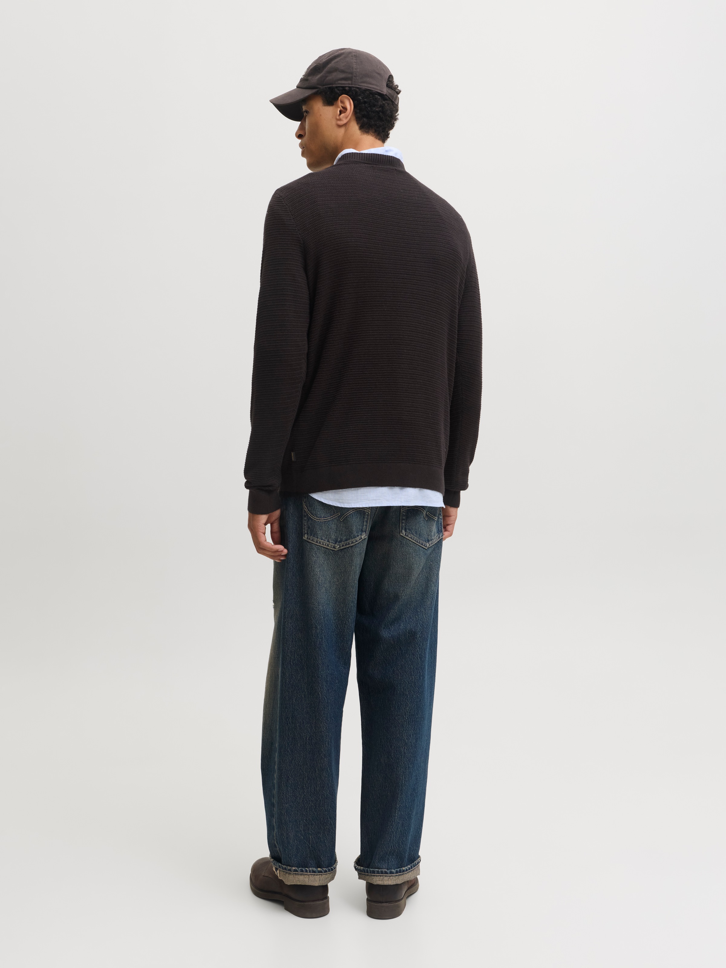 Jack & Jones Rundhalspullover »JPRBLURILEY KNIT CREW NECK LS SN« Baumwolle, regular fit