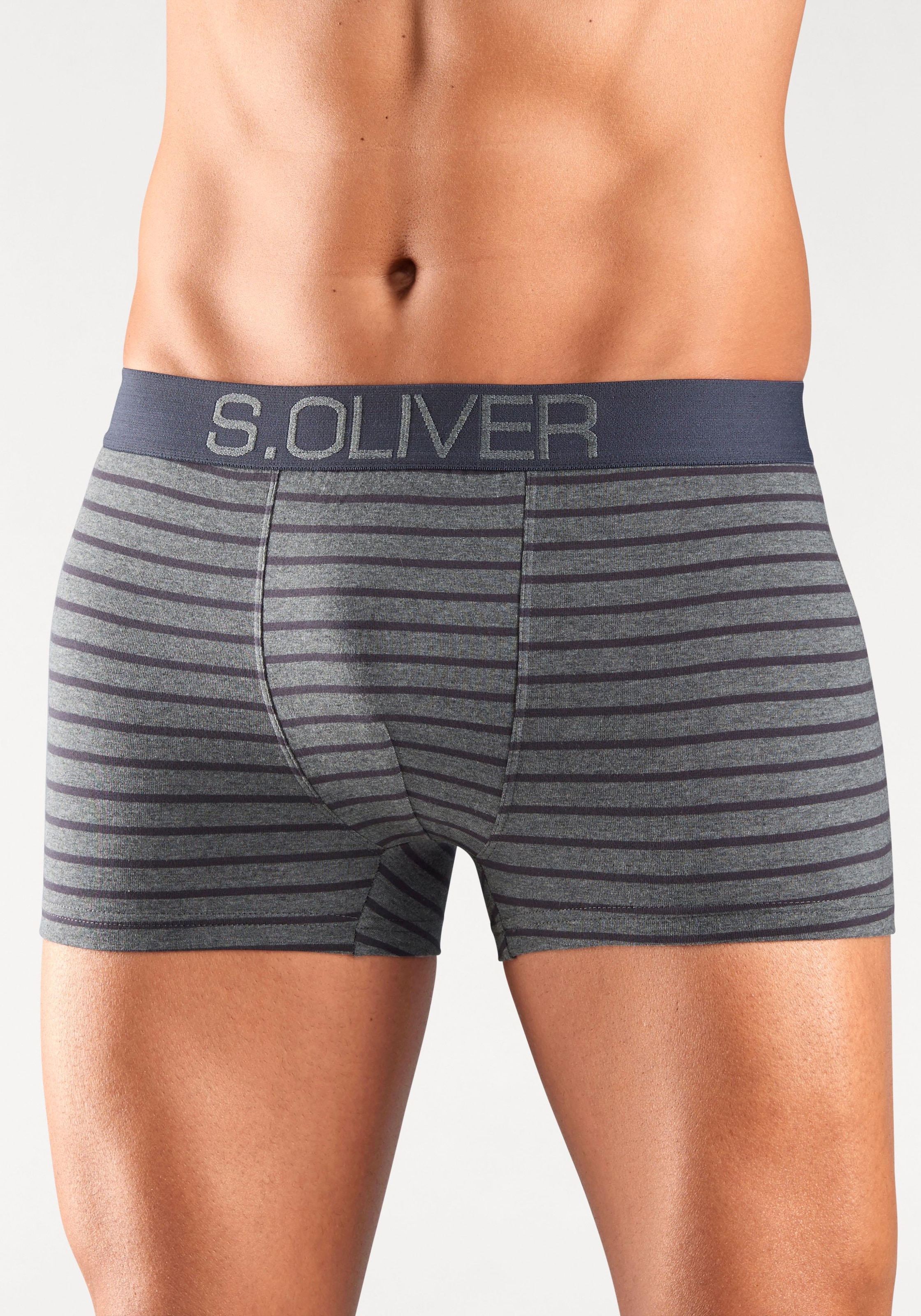 s.Oliver Boxer »Boxershorts für Herren« Packung, 4 Stk. mit kontrastfarbenem Webbund