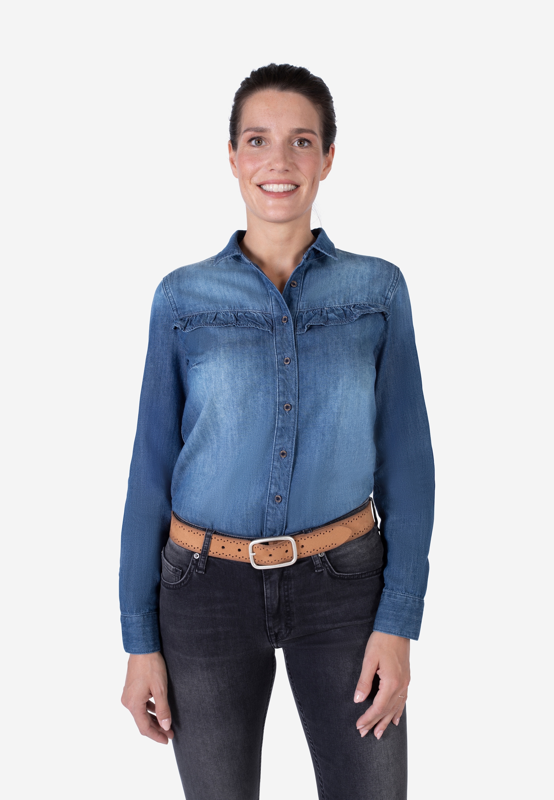 MUSTANG Ledergürtel »"Emerson"« Robustes, genarbtes Rindsleder mit Lochstanzung, 3,5 cm