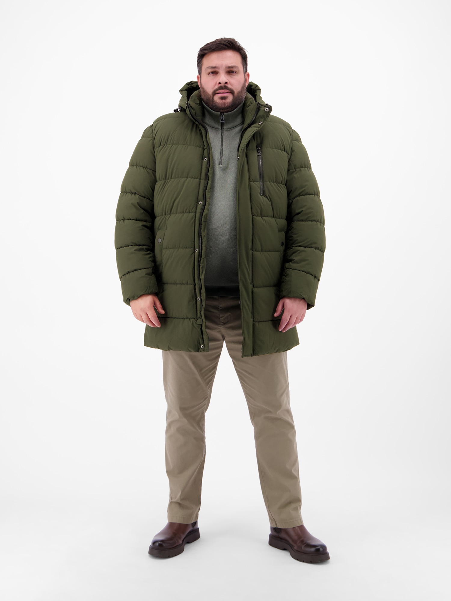 LERROS Veste d'hiver »LERROS Herren Steppjacke in Grossen Grössen« mit Kapuze Wasser- und windabweisend, atmungsaktiv