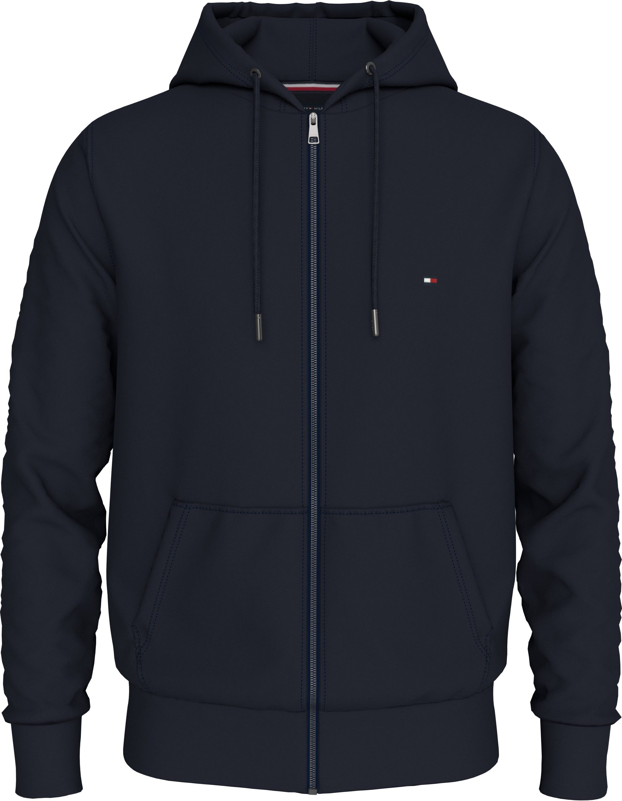 Tommy Hilfiger Big & Tall Sweatjacke »BT-IM NA FLAG LOGO ZP THRU HDY-B«, Grosse Grössen mit Logostickerei