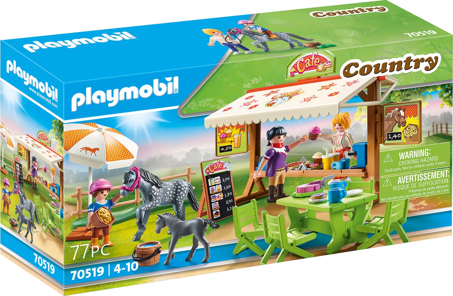 Playmobil® Konstruktions-Spielset »Pony-Café (70519), Country«, (77 St.), Made in Germany