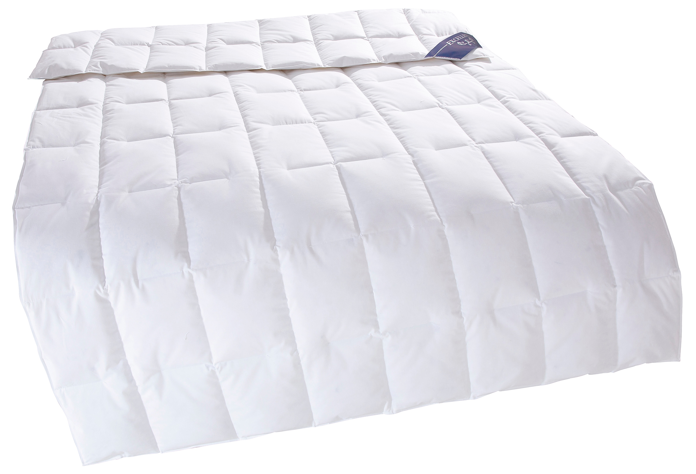 Excellent Daunenbettdecke »VENEDIG, Bettdecken für Sommer und Winter, Decke«, leicht, Füllung 90% Daunen, 10% Federn, Bezug 100% Baumwolle, (1 St.), Bettdecke 135x200 cm, 155x220cm und weitere Grössen, Made in Germany