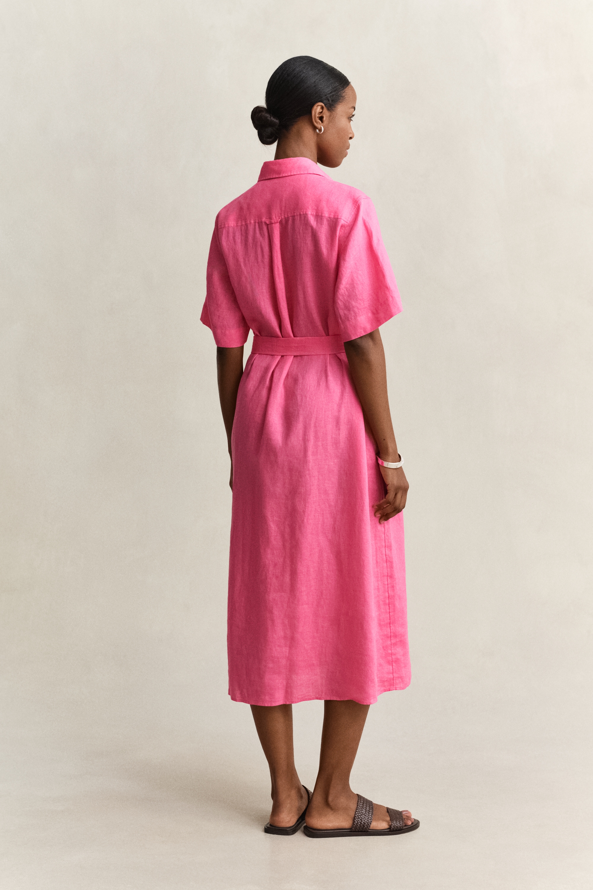 Gant Robe chemisier »LINEN« Sans poche Regular fit mit Bindegürtel