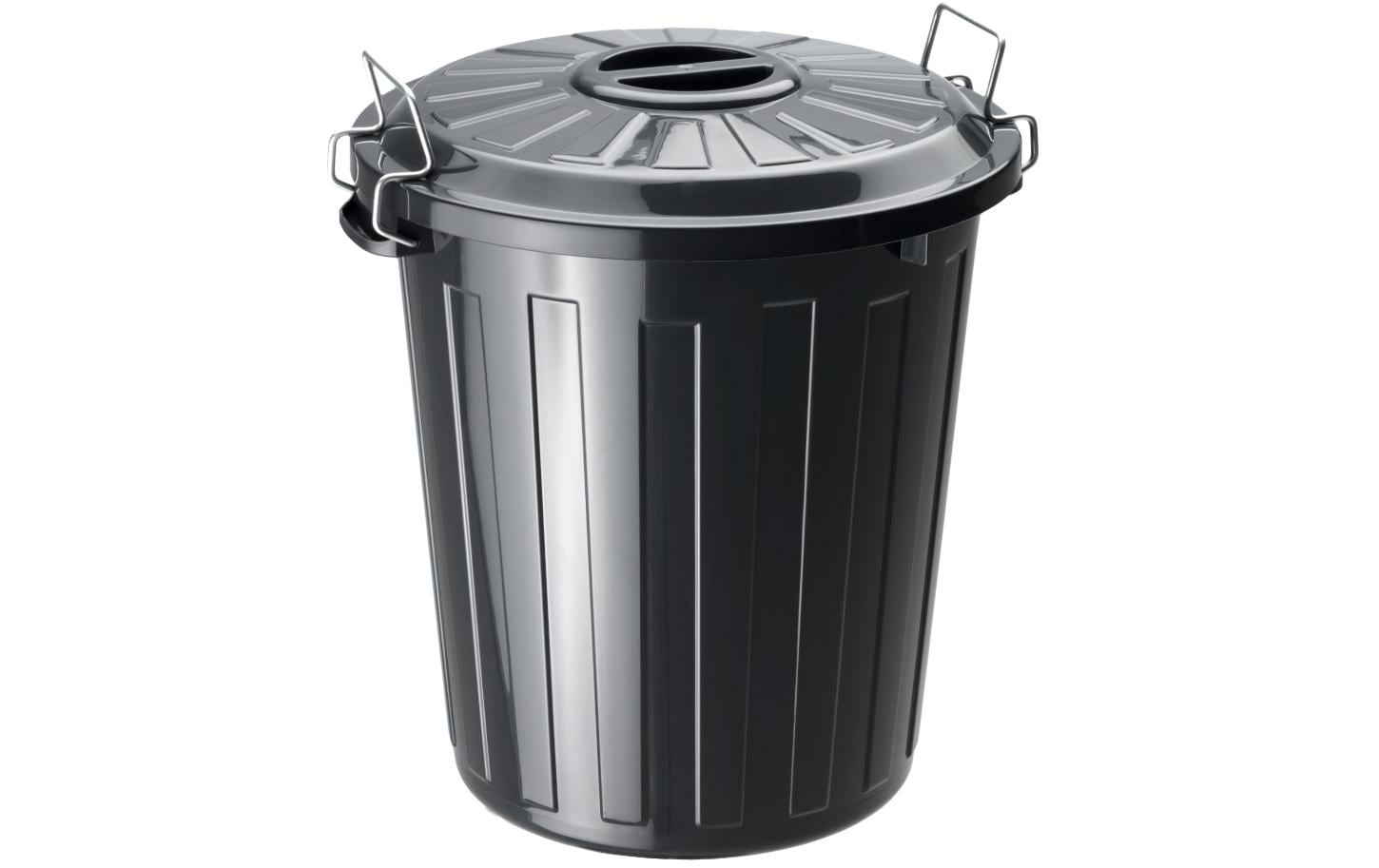 Image of ROTHO Biomülleimer "Tonne Basic schwarz" 1 Behälter