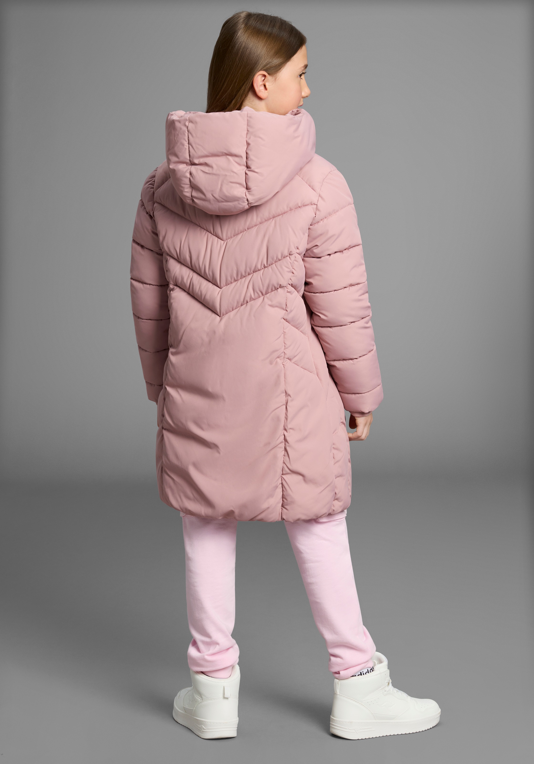 KangaROOS Outdoorjacke »Wintermantel«, mit Kapuze, Steppmantel, mit modischer Steppung, warm gefüttert