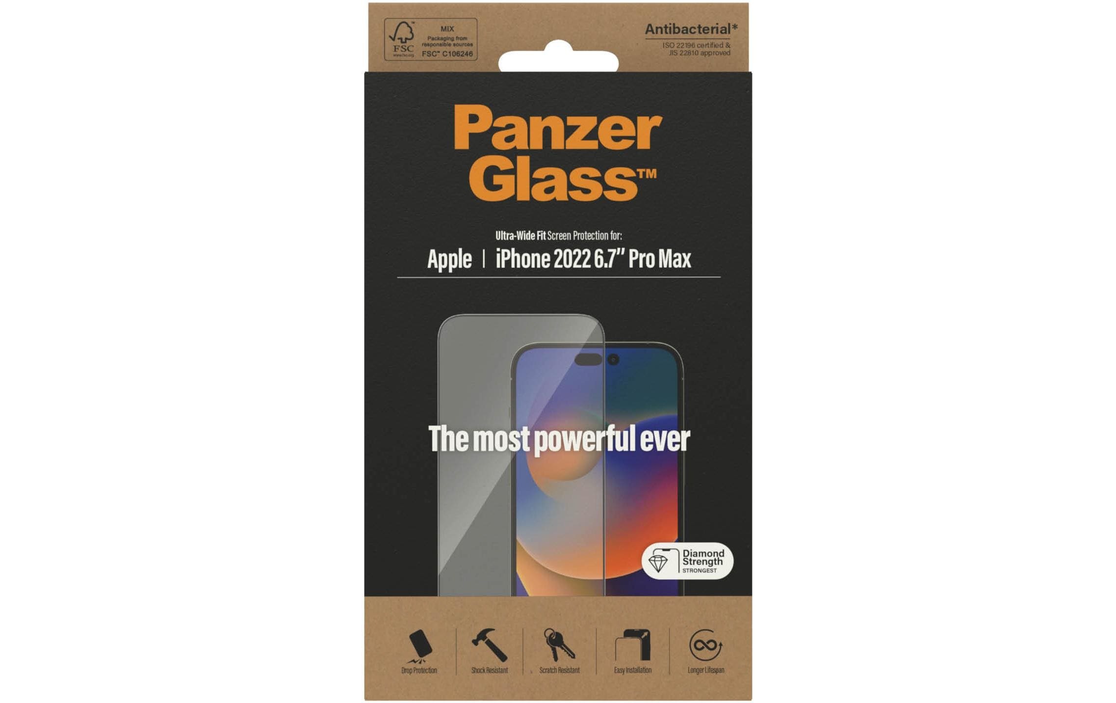 PanzerGlass Displayschutzglas »Ultra«, für iPhone 14 Pro Max, (1 St.)