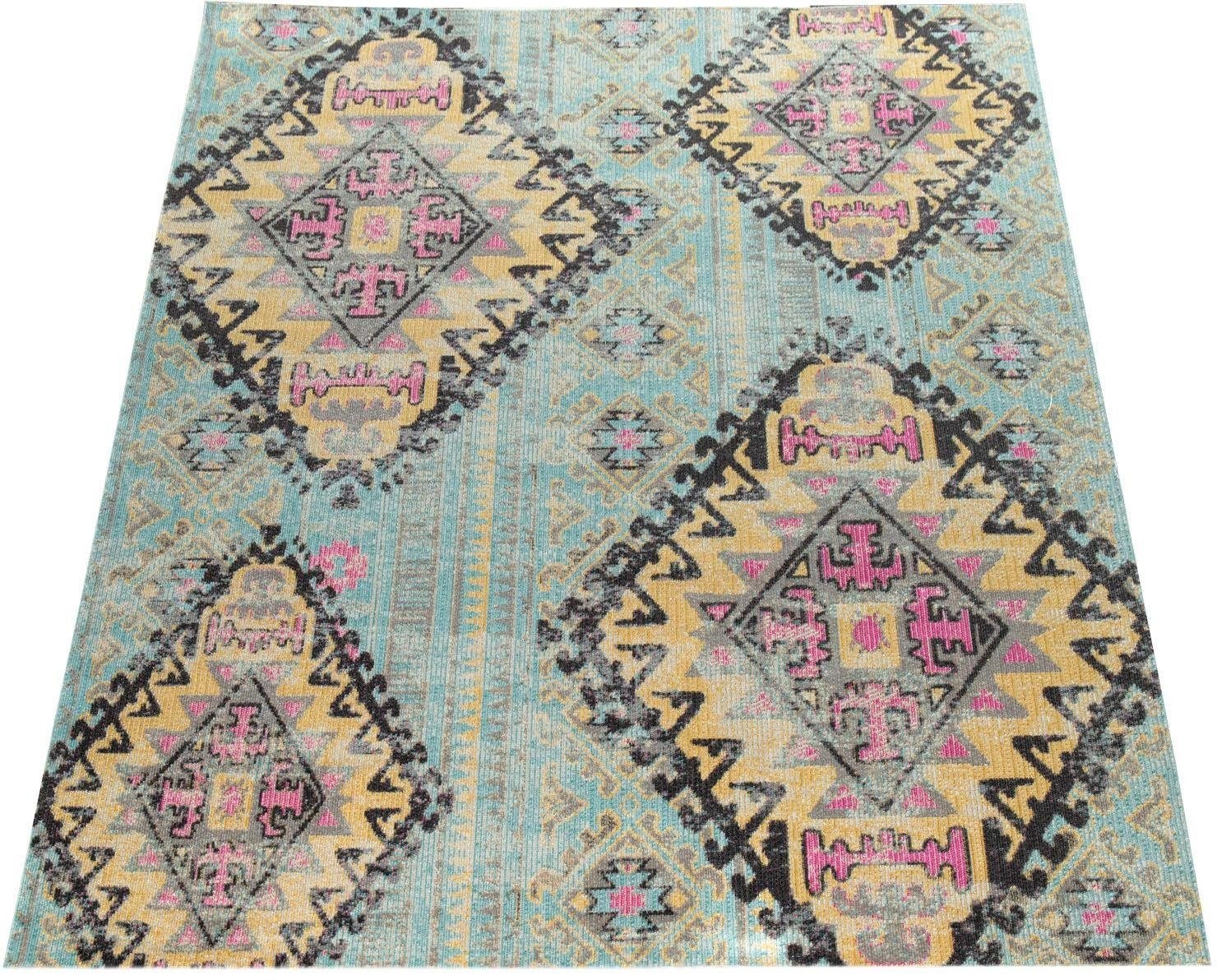 Image of Paco Home Teppich »Artigo 426«, rechteckig, 4 mm Höhe, Kurzflor, Rauten Muster, Vintage Design, In- und Outdoor geeignet bei Ackermann Versand Schweiz