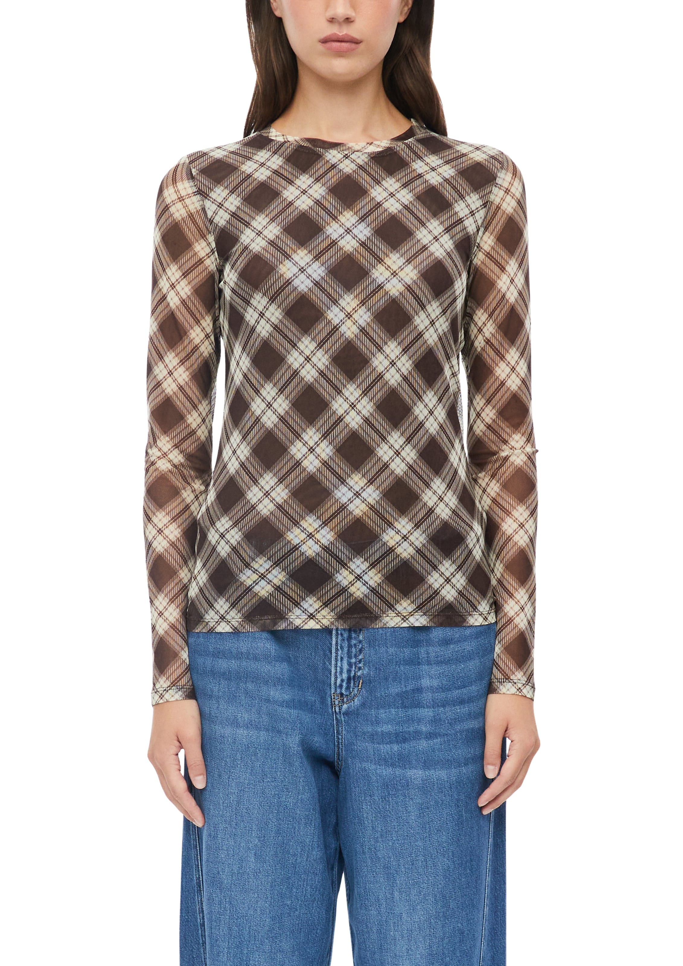 Image of s.Oliver Langarmshirt im Karo-Look / Stretch