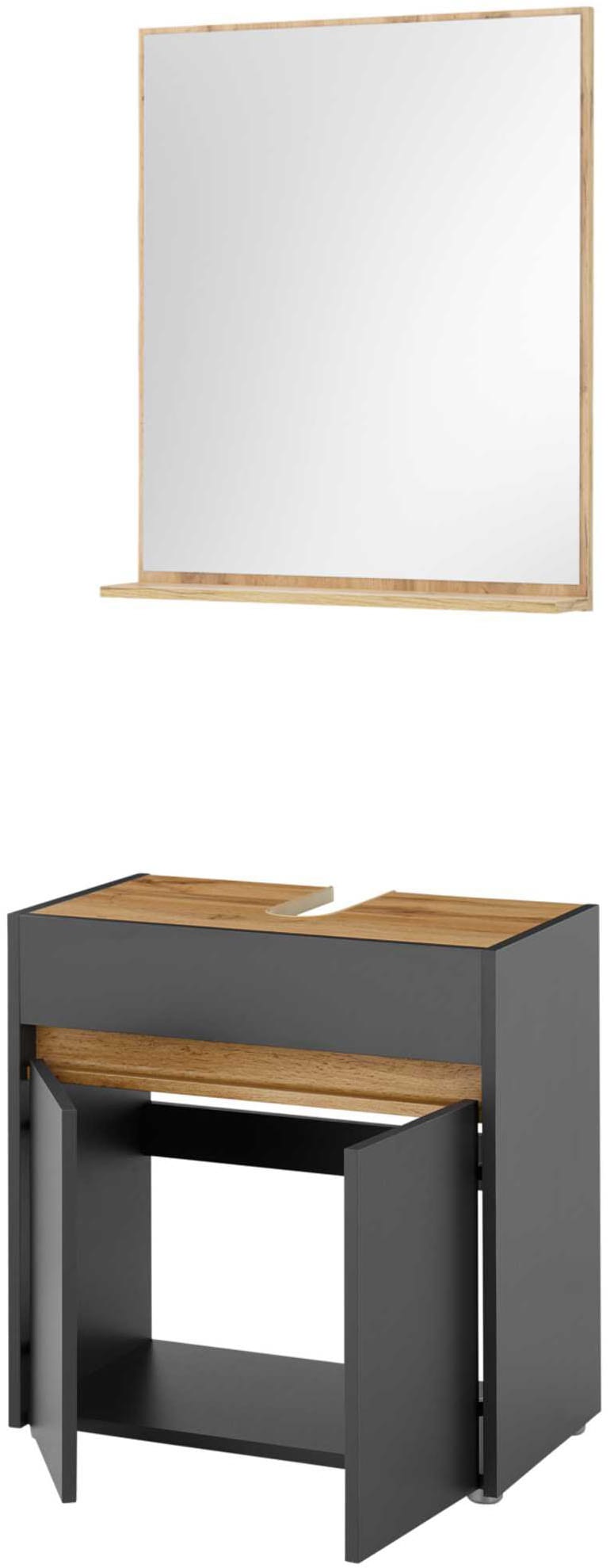 Home affaire Ensemble de meubles de salle de bain »CITY/ GIRON, Bad im zeitlosen Design, 2-teiliges Badezimmer« Ensemble, 2 cuis tlg.