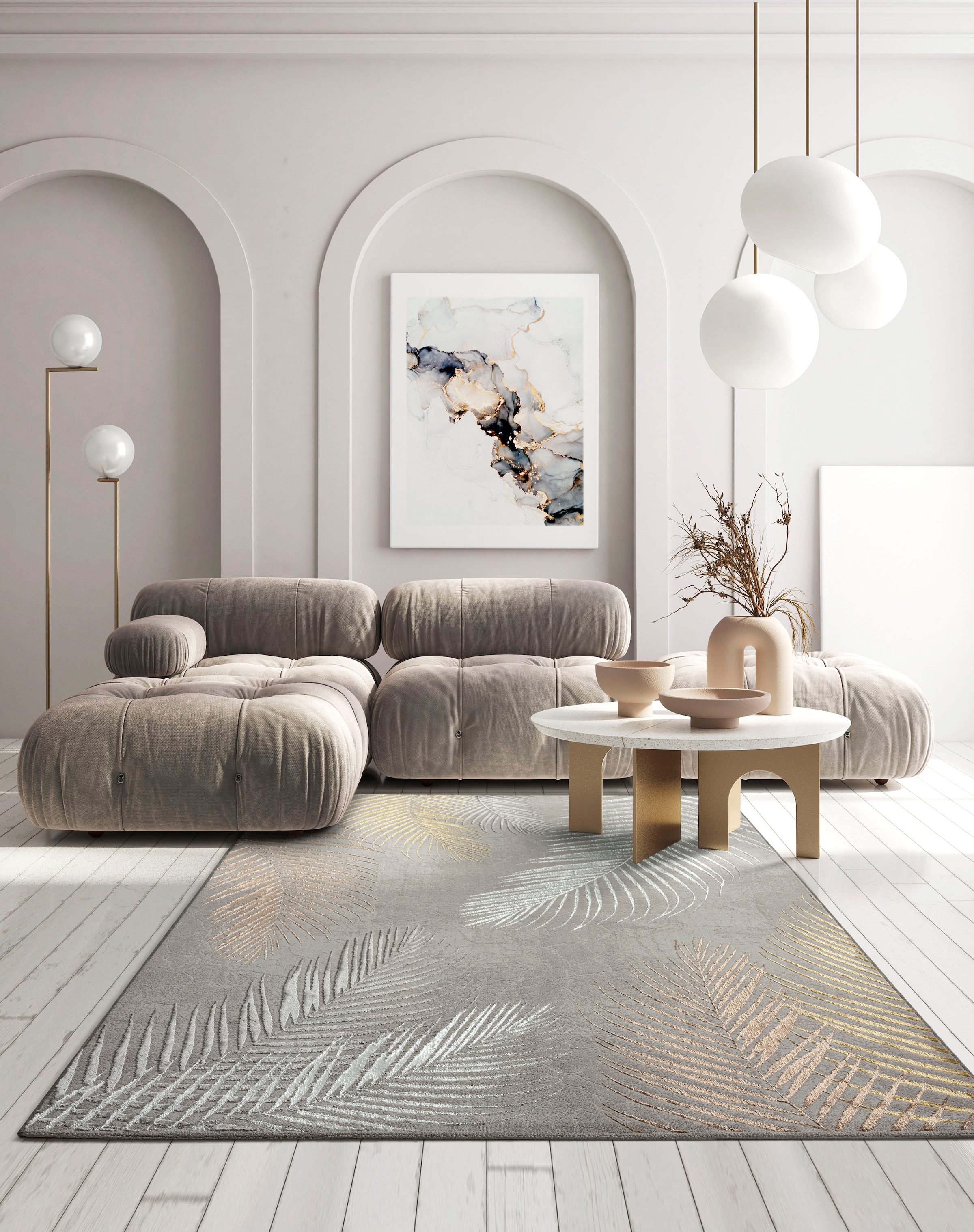 merinos Teppich »Creation 50051«, rechteckig, elegant, glänzend, Kurzflor, Indoor, pflegeleicht, robust