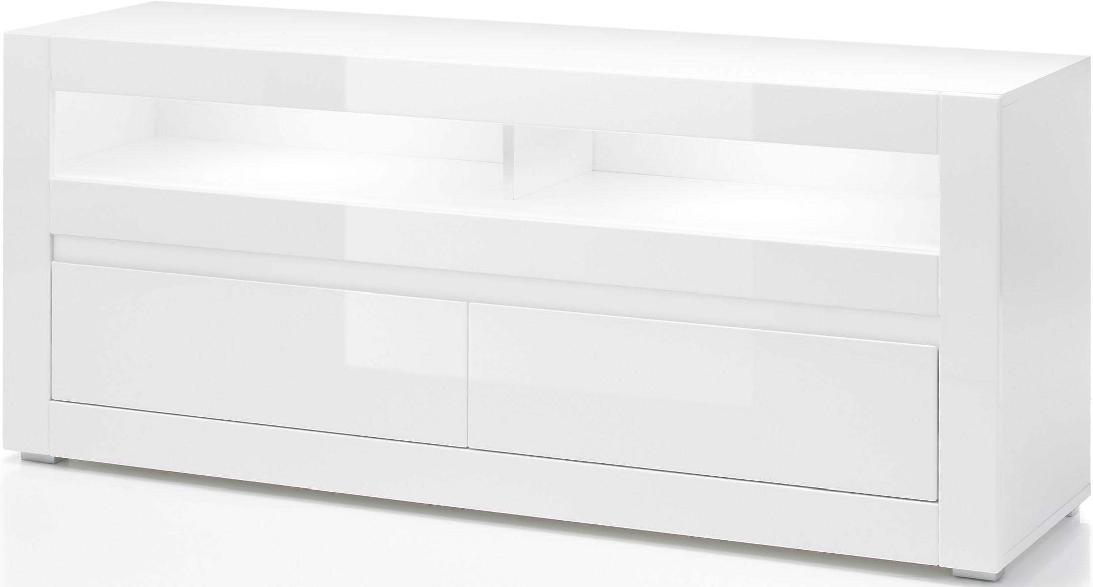 Image of Home affaire Lowboard "Carat" Breite 150 cm, wird mit 2 Leisten geliefert (weiss und grau)