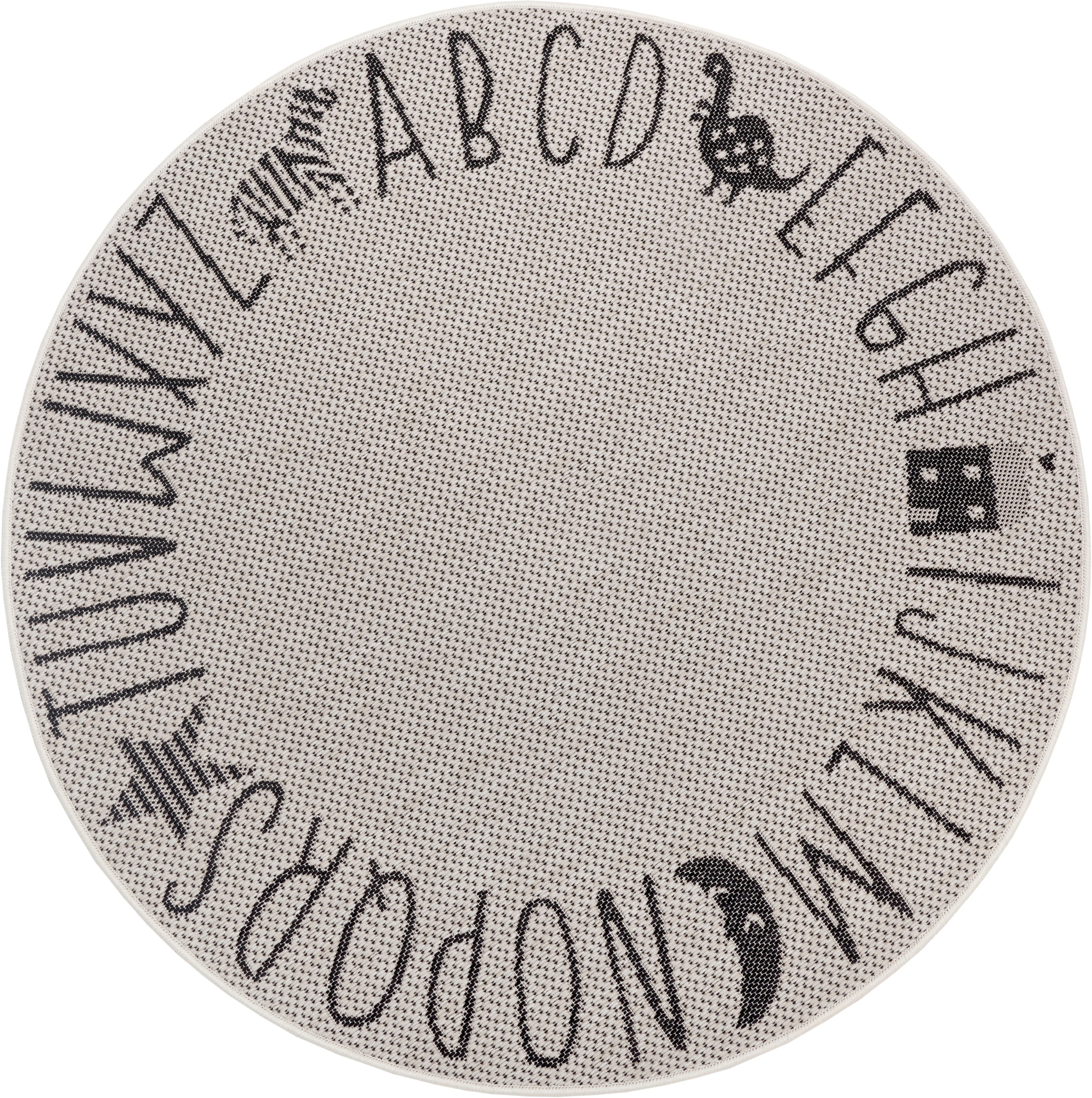 Image of Lüttenhütt Kinderteppich »Alphabet«, rund, 3 mm Höhe, ABC Lernunterlage, In- und Outdoor geeignet, Flachgewebe, Pflegeleichter Teppich, ideale Teppiche fürs Kinderzimmer bei Ackermann Versand Schweiz