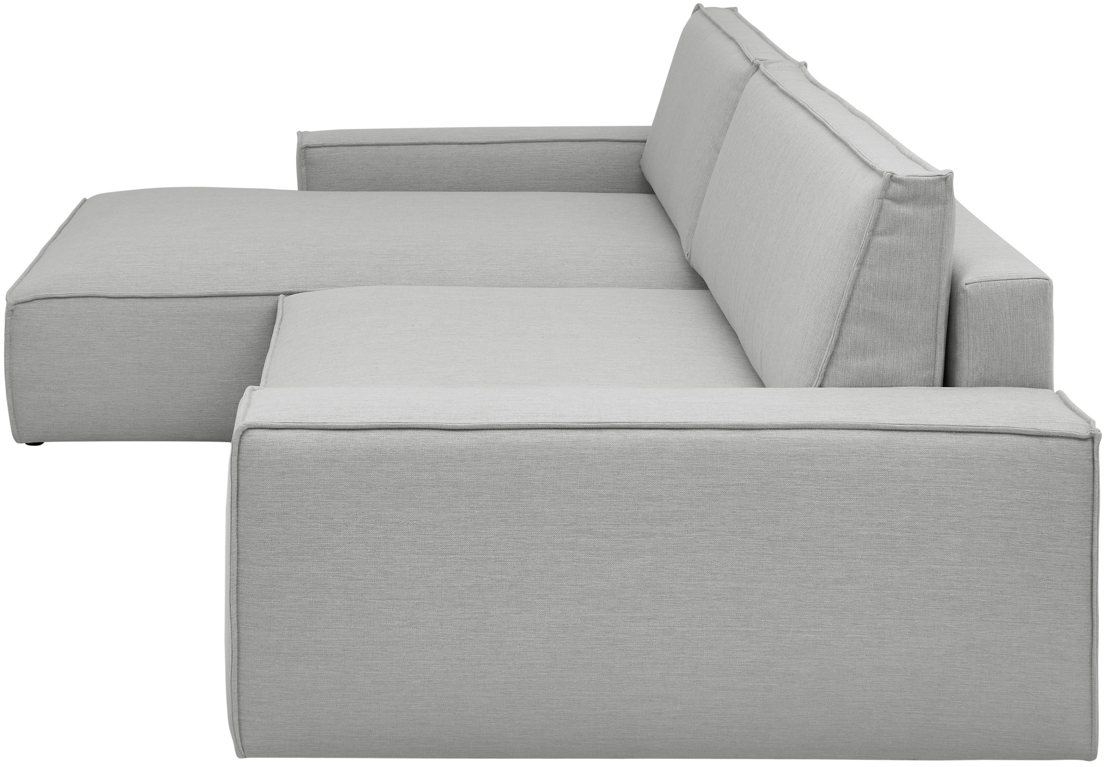 Home affaire Ecksofa »NEU: SHERWOOD XXL 284, Big-Sofa L-Form, tiefe Sitzfläche 95 cm, Cord« Recamiere rechts/links, als Schlafsofa stellbar, Cord u. Leinenoptik