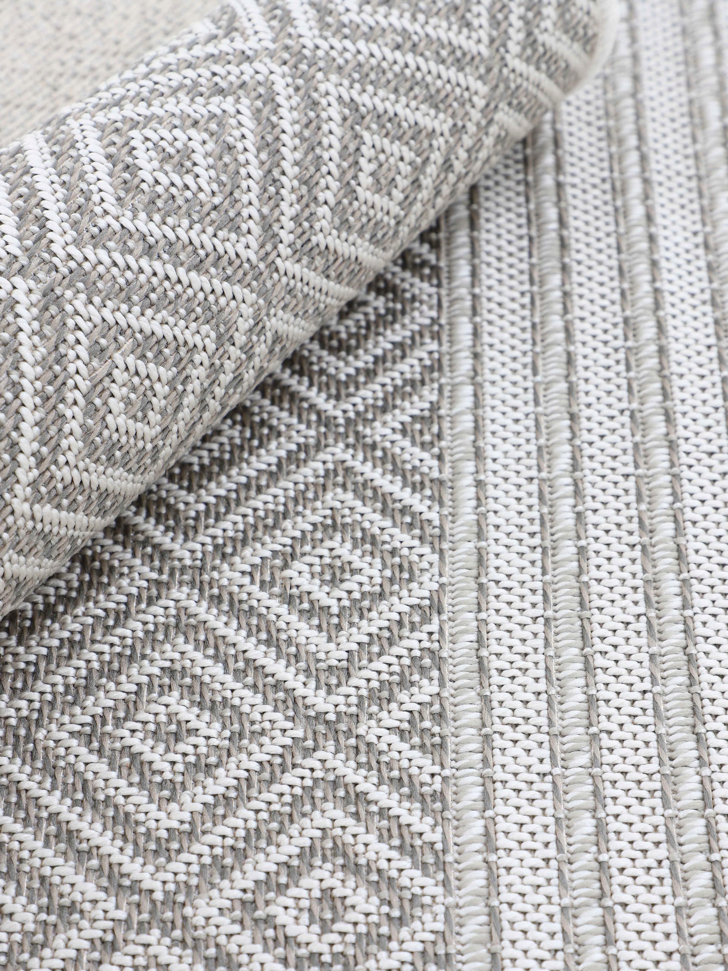 carpetfine Läufer »Boho 103«, rechteckig, 4 mm Höhe, robustes Flachgewebe, Sisal Optik, UV-beständig, Aussenbereich