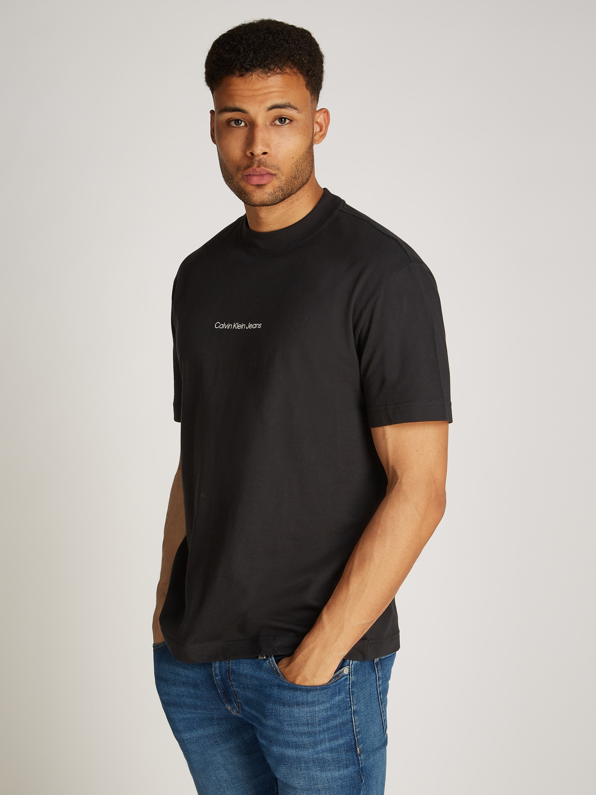 T-Shirt »GRID MONOGRAM TEE«, mit Backprint
