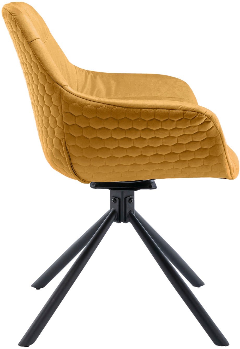 SalesFever Esszimmerstuhl »Rimini Armlehnstuhl: Sitzkomfort fürs Esszimmer« () 1 Stk.Esszimmersessel, Rückseite mit Wabensteppung,360° Drehfunktion