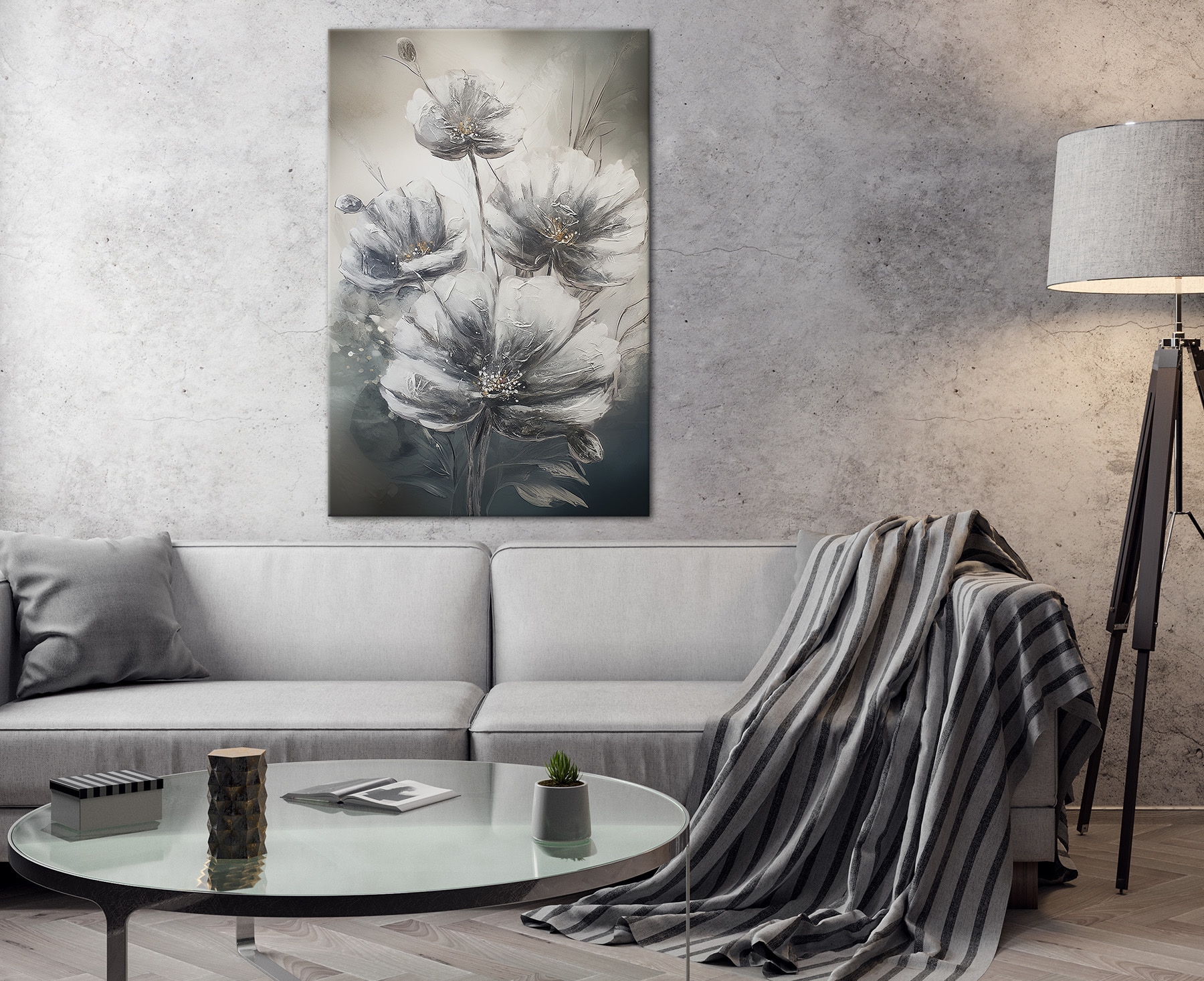 Bönninghoff Bild »Wandbild BLUMEN 78x118 cm – Leinwandbild Keilrahmen Deko modern« Blumen | Blumenbilder auf Keilrahmen gespannt