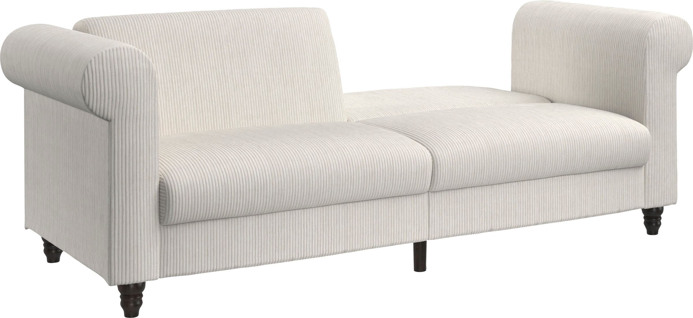 Dorel Home 3-Sitzer »Felix II, Schlafsofa 236cm, (Liegefläche 108x190cm), Rückenlehne«, 3-fach verstellbar, Sitzhöhe 46 cm, Cord